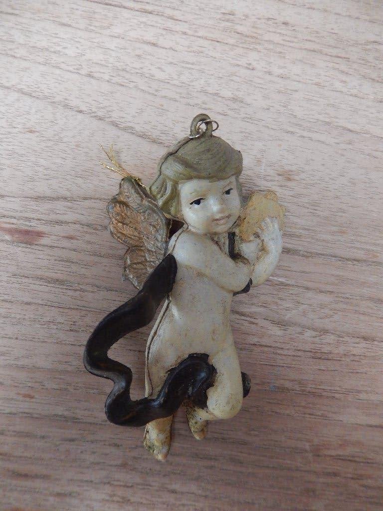Vintage Engelen beeldje kunststof, Ophalen of Verzenden, Zo goed als nieuw, Religie
