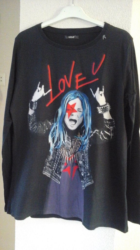 Replay  shirt    16 jaar, Zwart, Replay, Ophalen of Verzenden, Zo goed als nieuw