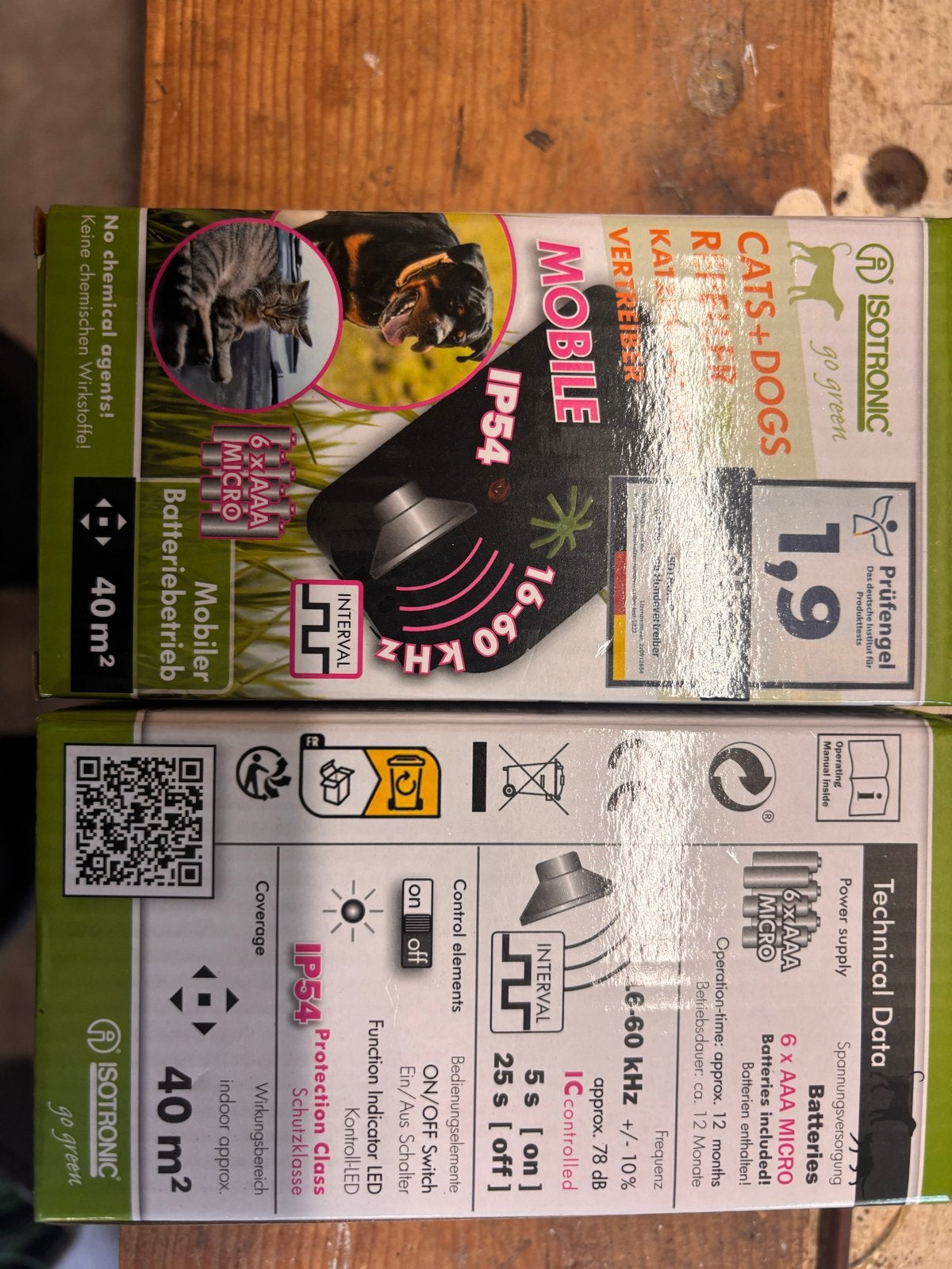 Isotronic Dierenverjager voor honden en katten, Ophalen of Verzenden, Nieuw, Ongediertebestrijding