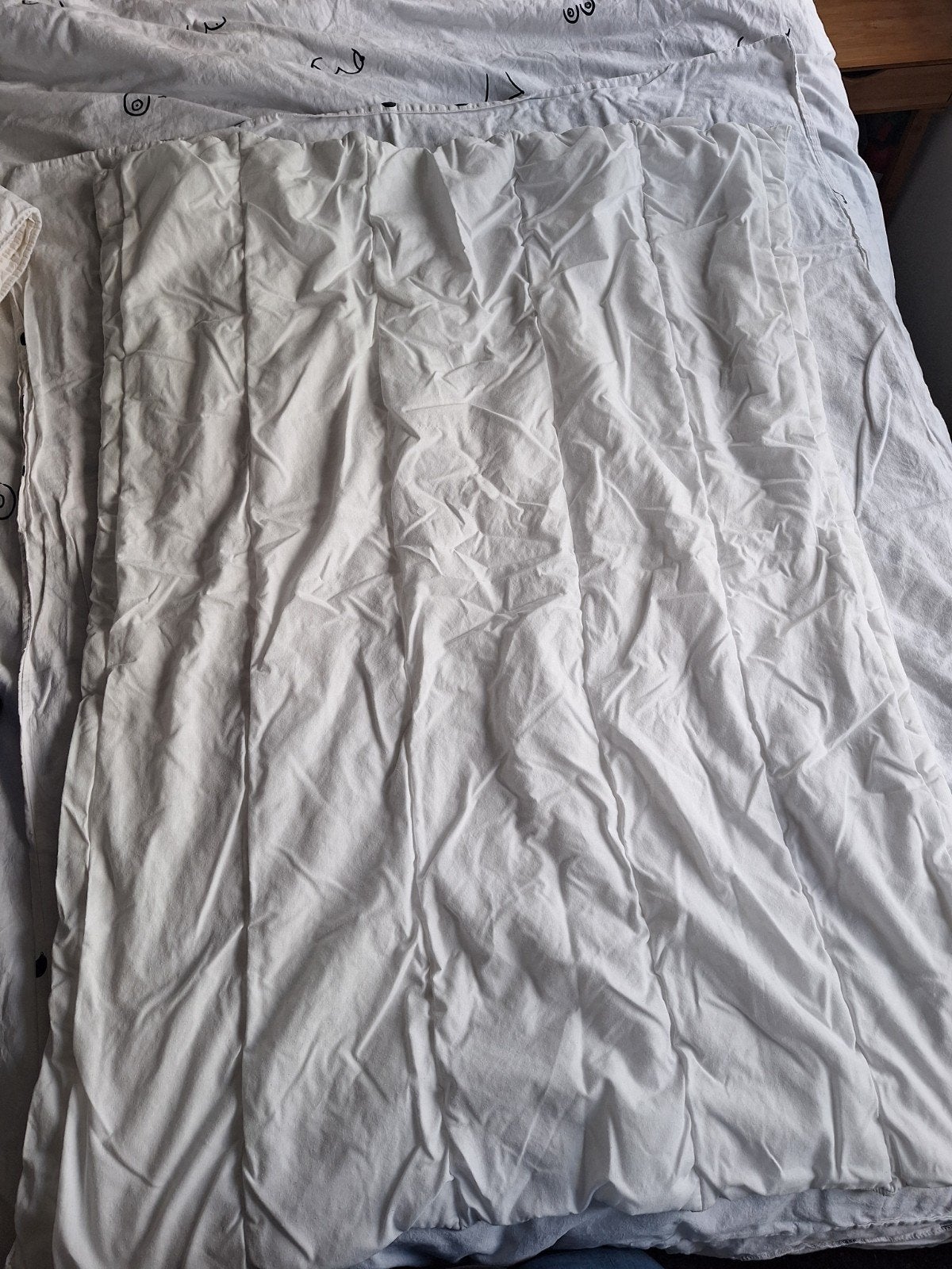 Dekbed 100x135 cm, Gebruikt, Overige maten, Wit, Ophalen of Verzenden