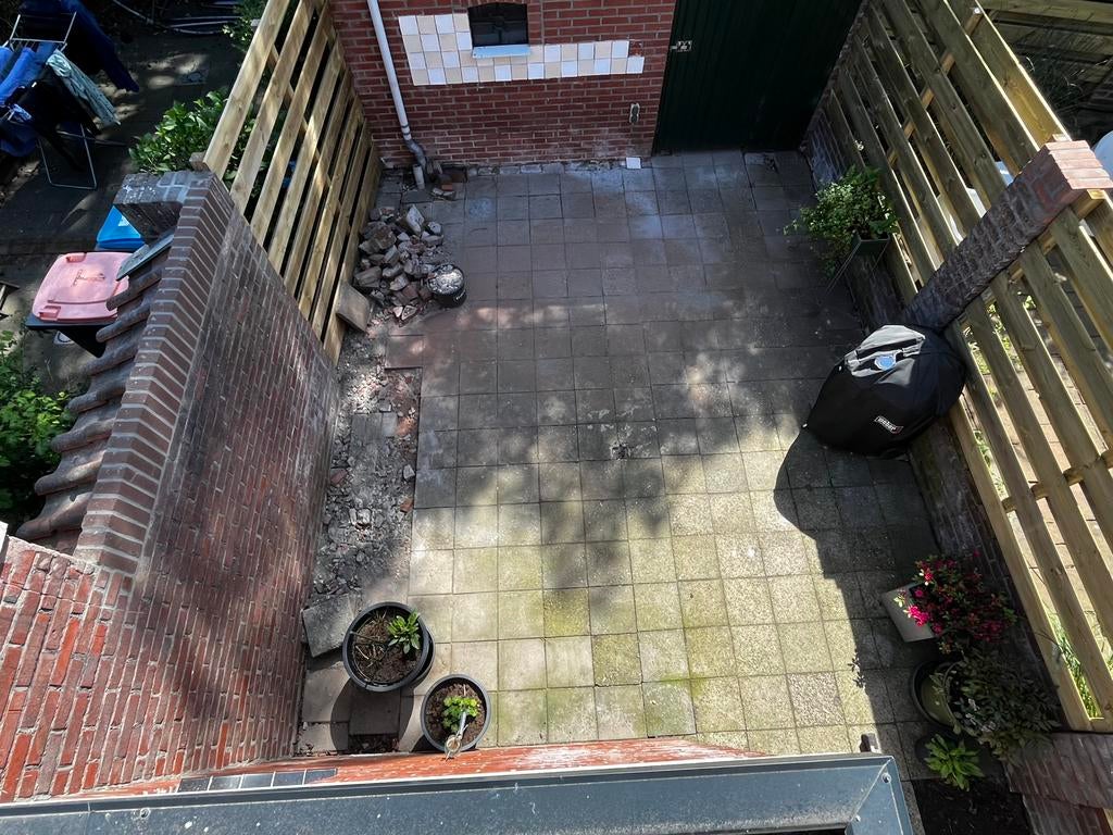 Gratis af te halen: betontegels (ca 28m2), Tuin en Terras, Ophalen, Gebruikt, 10 m² of meer, Beton
