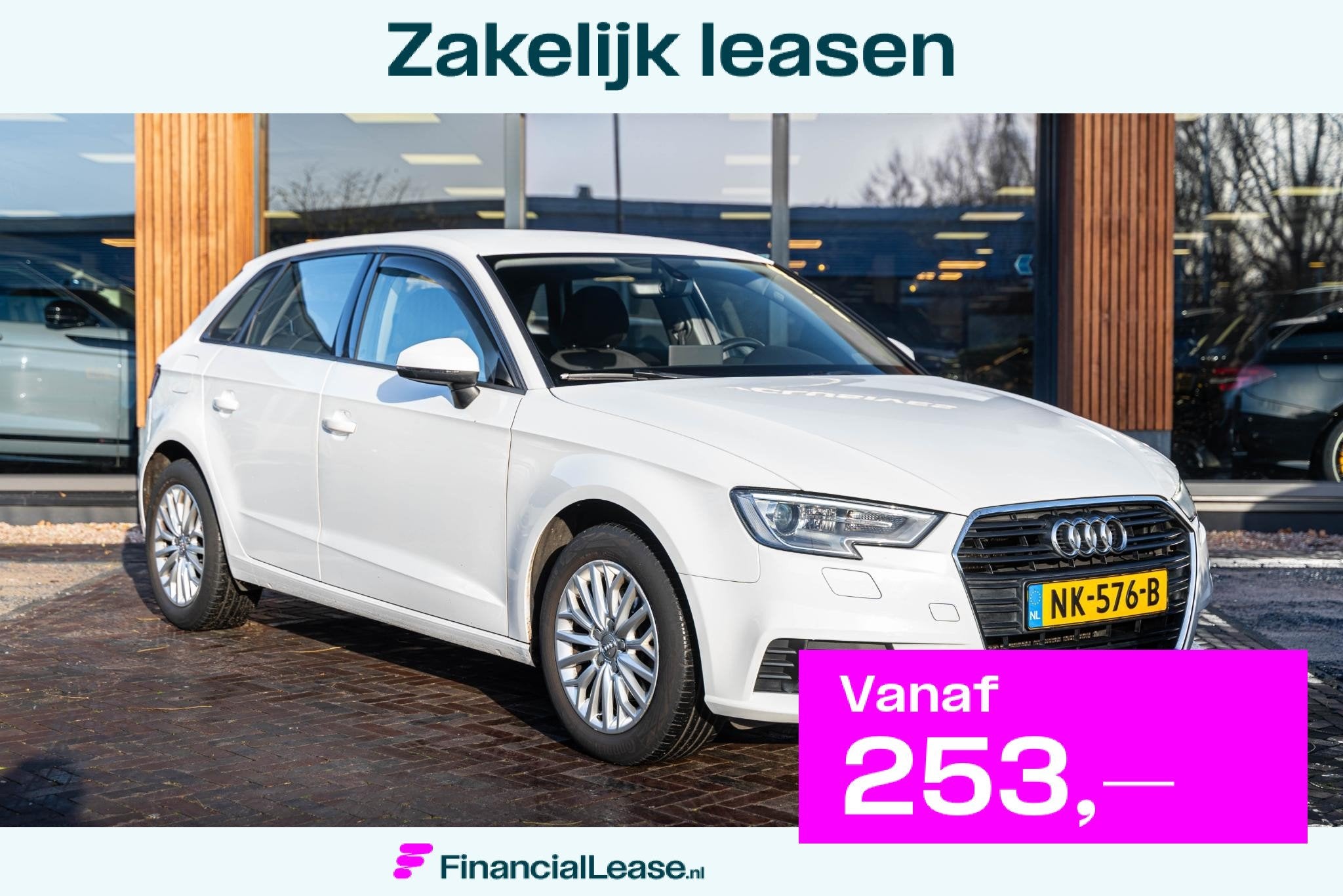 Audi A3 Sportback 1.0 TFSI Koplampreiniging Airco 16"L.M. Ra, Voorwielaandrijving, Stof, Gebruikt, Wit