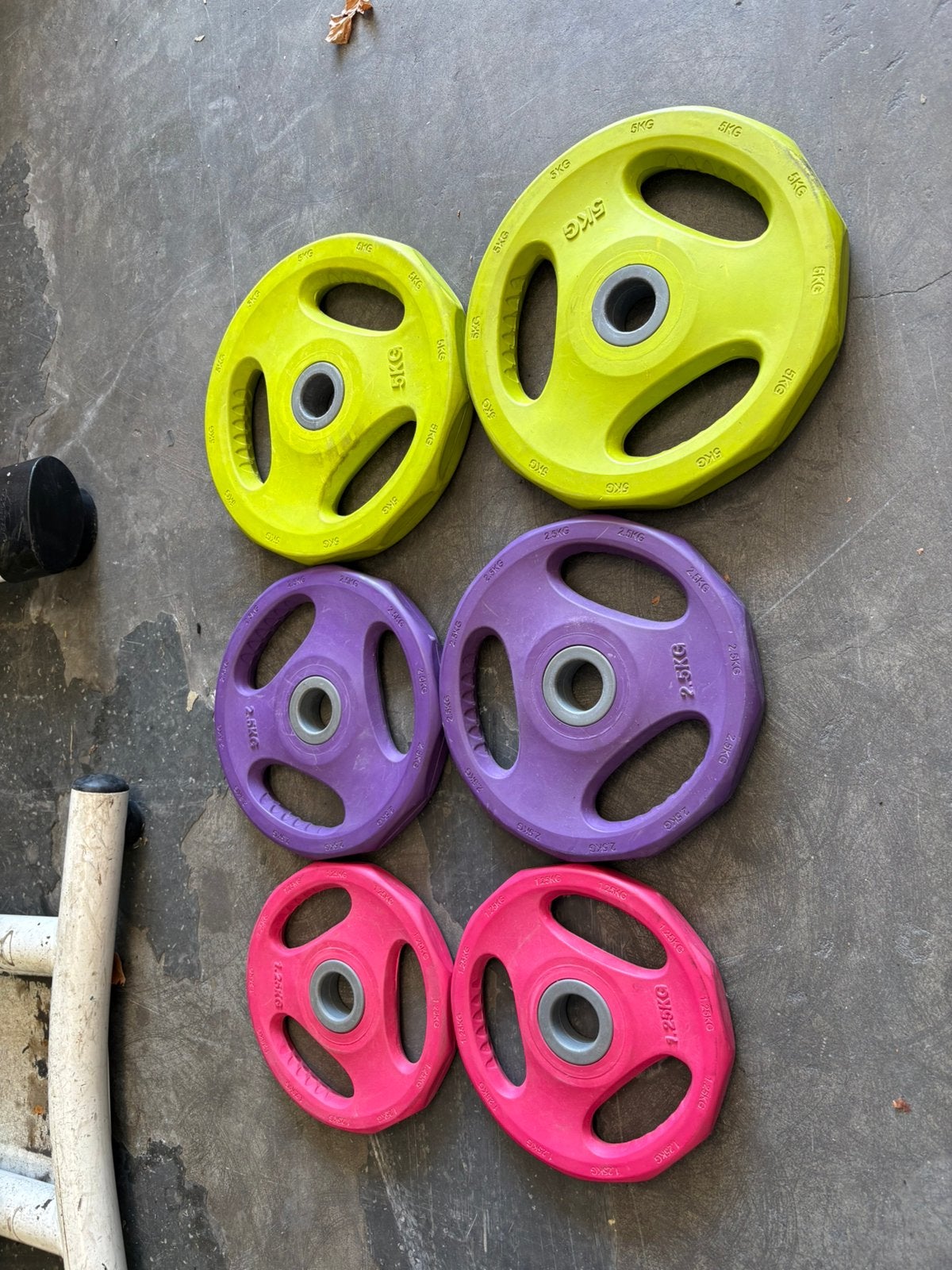 17,5 kg halter schijven set 30 mm gewichten, Gebruikt, Halter schijven, Ophalen of Verzenden, Gewichten