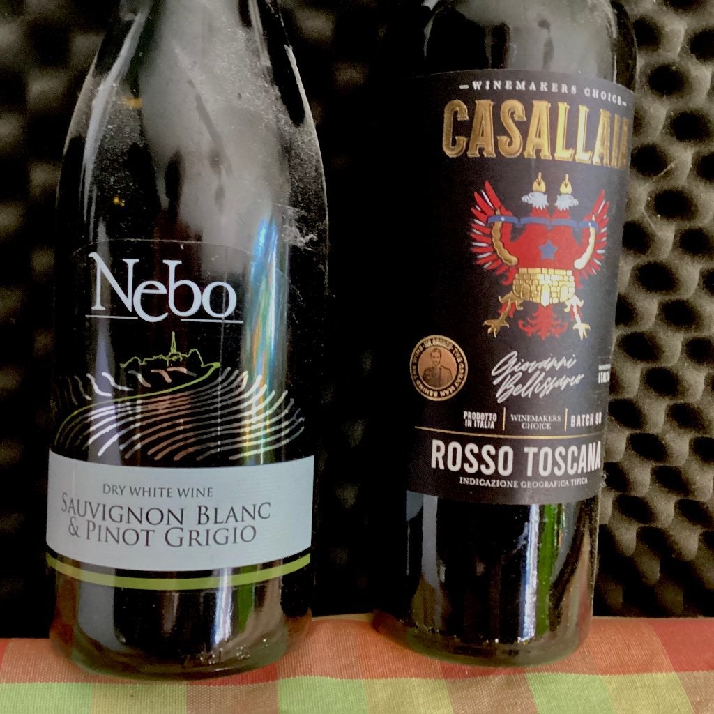 Fles witte en rode Italiaanse wijn, Verzamelen, Wijnen, Ophalen, Nieuw, Frankrijk, Rode wijn