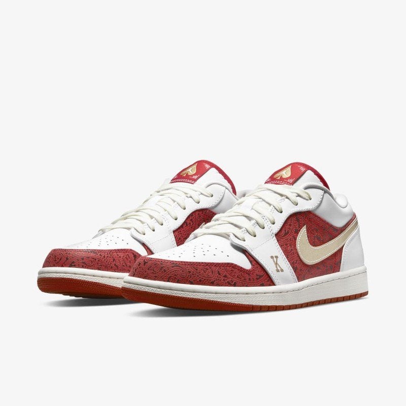 Nike Jordan 1 Low SE Spades - Maat 45 - Nieuw, Ophalen of Verzenden, Nieuw, Wit, Sneakers of Gympen