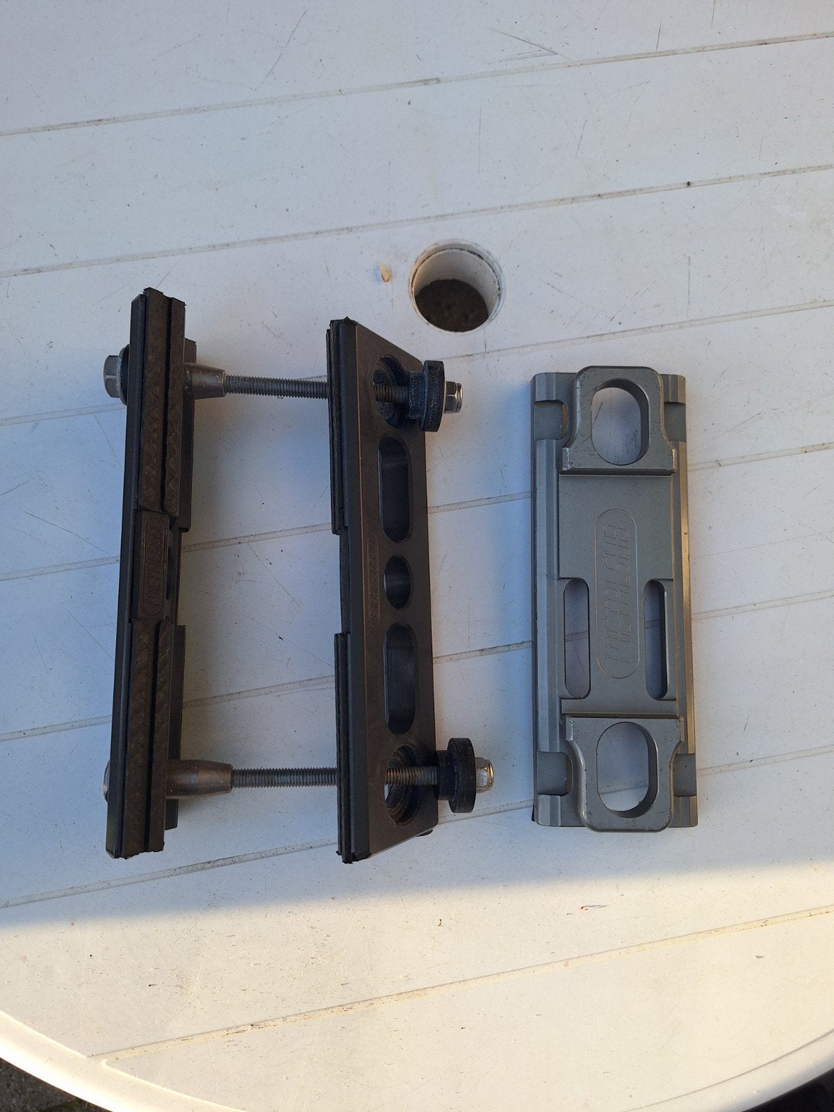 metalsub tank plaat voor dubbel set, Watersport en Boten, Ophalen of Verzenden, Zo goed als nieuw, Duikfles