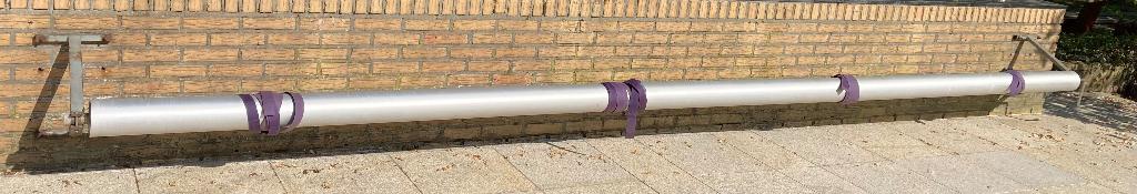 Oprolsysteem zwembad afdekzeil 550 cm lang doorsnee 20 cm, Ophalen, Zo goed als nieuw, Afdekzeil