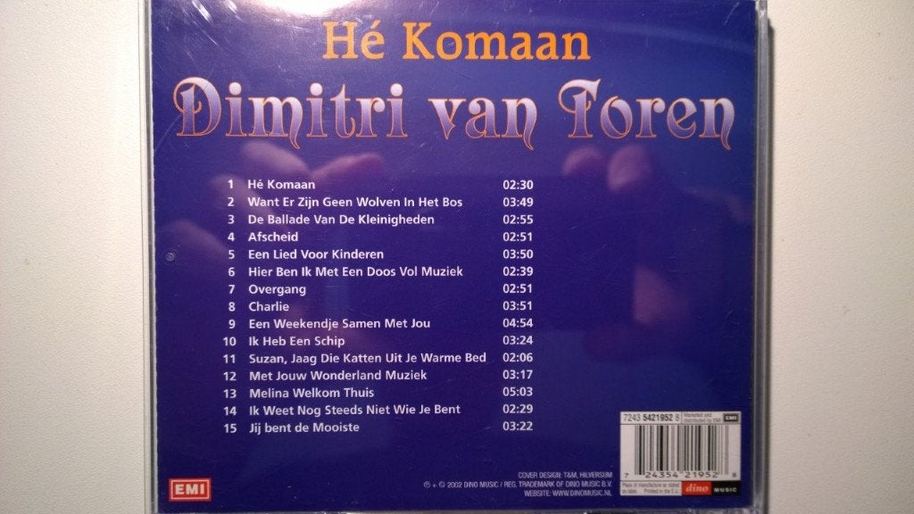 Dimitri Van Toren - Hé Komaan, Ophalen of Verzenden, Zo goed als nieuw, Pop, Album