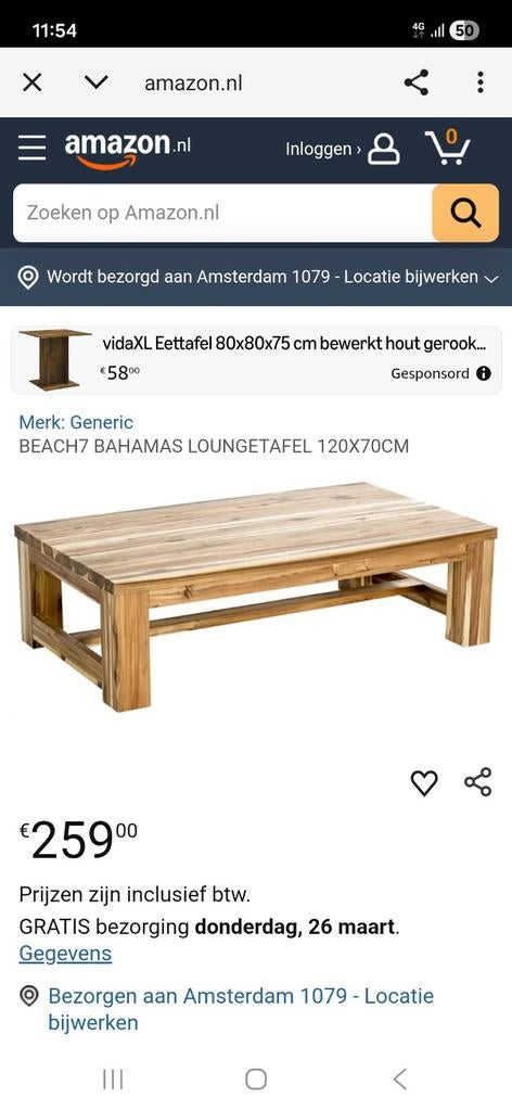 Nieuwe BEACH7 BAHAMAS TUINTAFELS - 120x70cm, Ophalen, 100 tot 150 cm, Modern, Lounge, Nieuw