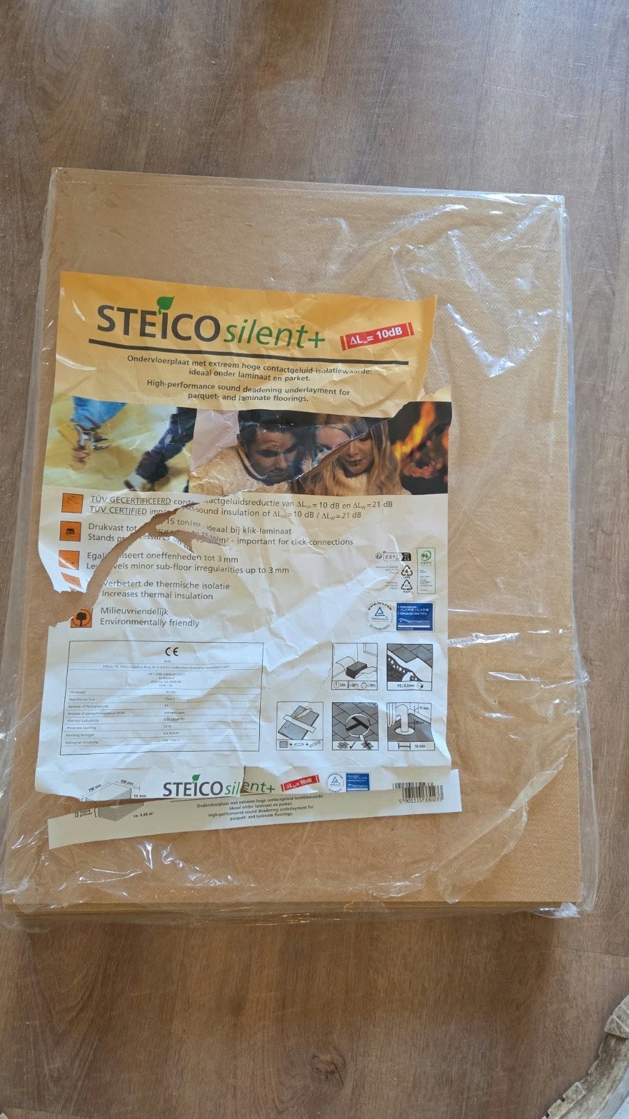 STEICO silent+ ondervloerplaten, Overige materialen, Nieuw, Minder dan 5 m², Vloerisolatie