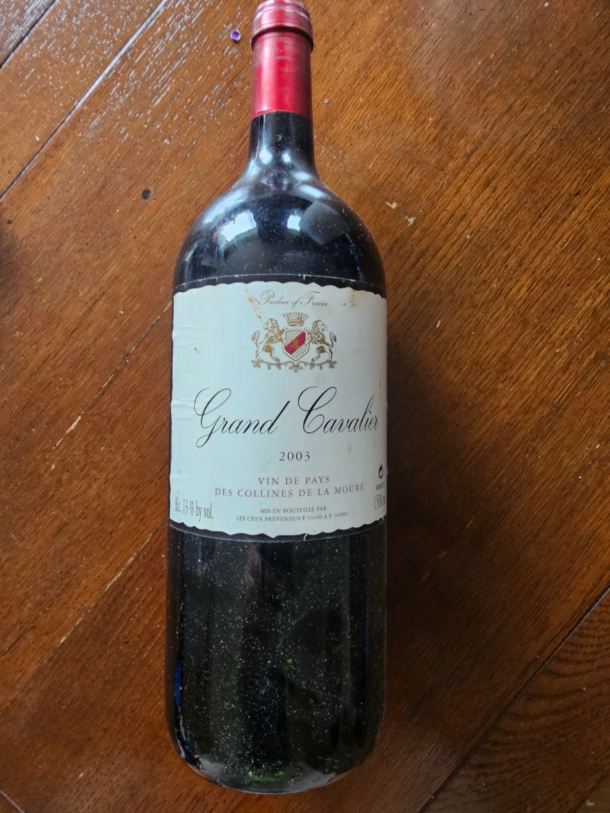 Grand Cavalier Vin de Pays 2003 Rode Wijn, Verzamelen, Ophalen of Verzenden, Gebruikt, Frankrijk, Rode wijn