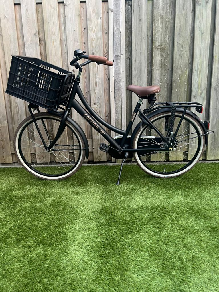 Cortina U4 Transport Mini 24 inch Mat Zwart zeer nette staat, Fietsen en Brommers, Fietsen | Meisjes, Ophalen, Terugtraprem, 24 inch