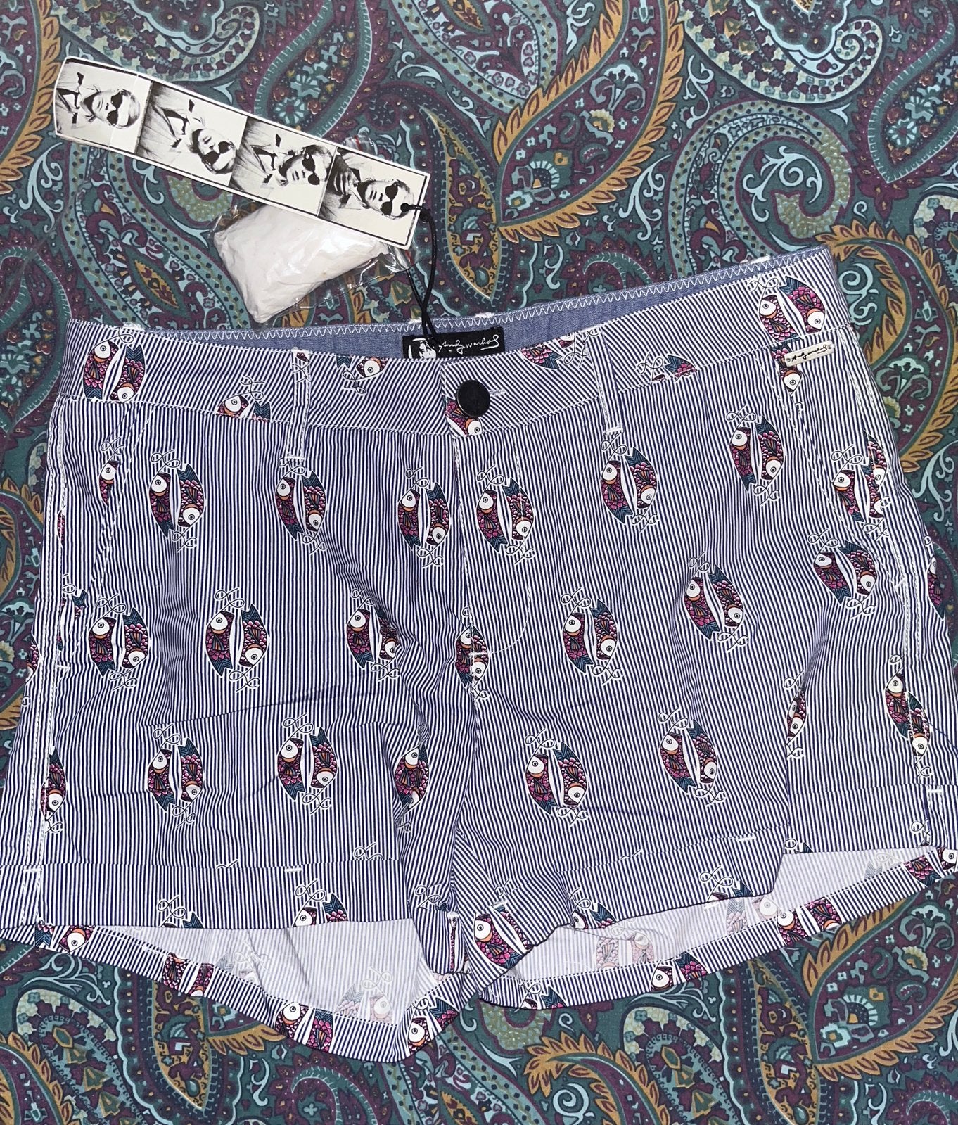 Pepe Jeans x Andy Warhop shorts, Ophalen, Zo goed als nieuw, Maat 42/44 (L), Kort