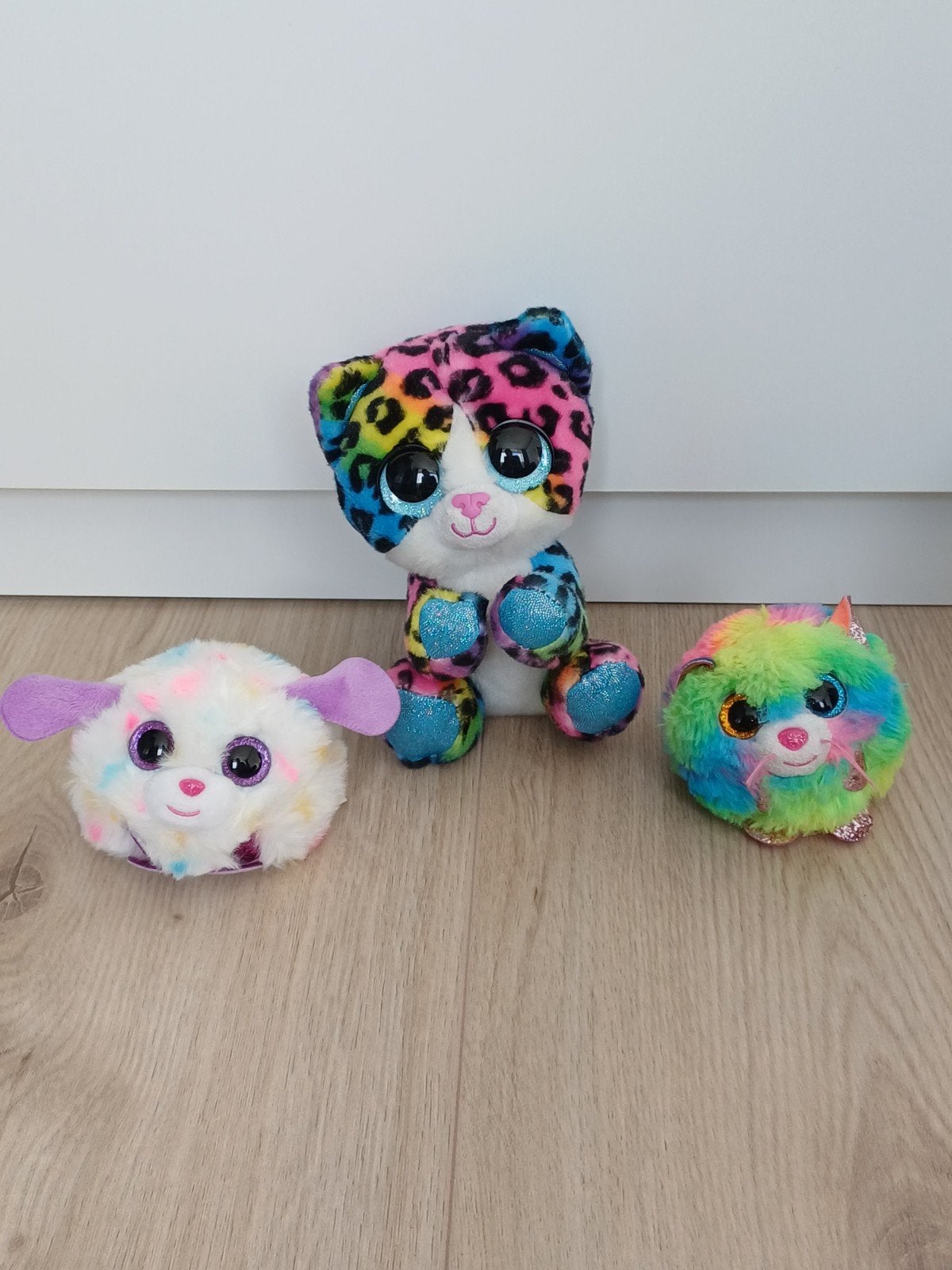 Leuke Ty Beanie Boos knuffels - 3 stuks, Ophalen of Verzenden, Kat, Meerkleurig, Klein (minder dan 20 cm)