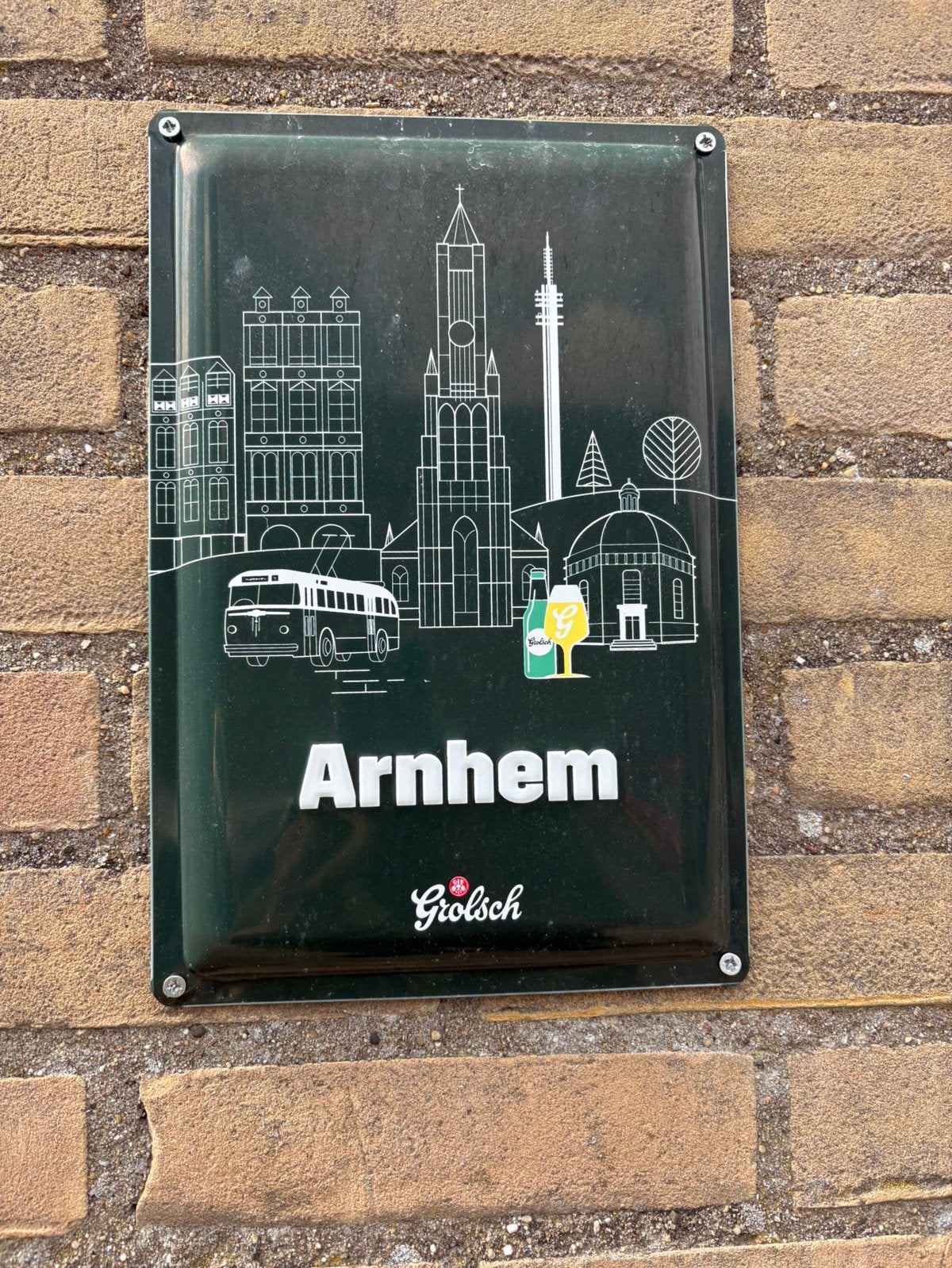 Grolsch Arnhem reclamebord - Nieuw in verpakking, Verzamelen, Ophalen of Verzenden, Nieuw, Gebruiksvoorwerp