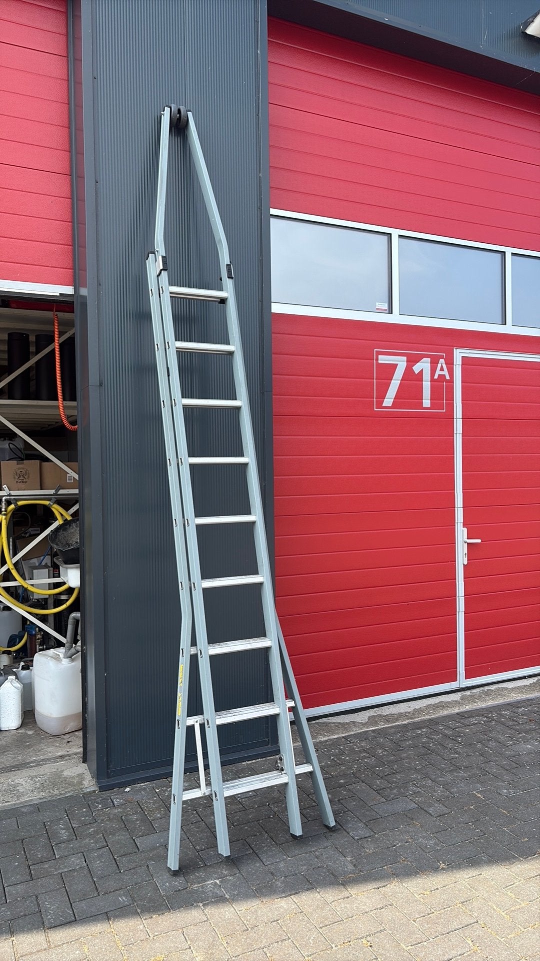 dirks puntladder 2x9, Ophalen, Zo goed als nieuw, Ladder, 4 meter of meer