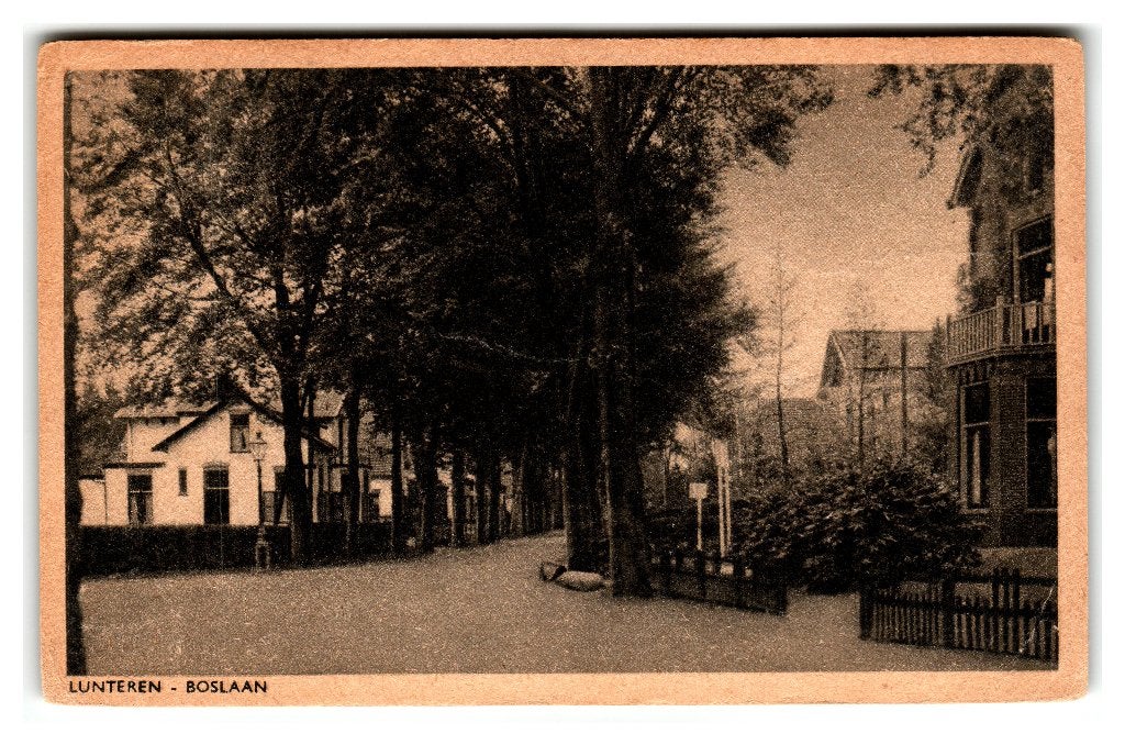 Lunteren, Boslaan, Verzenden, 1940 tot 1960, Gelopen, Gelderland