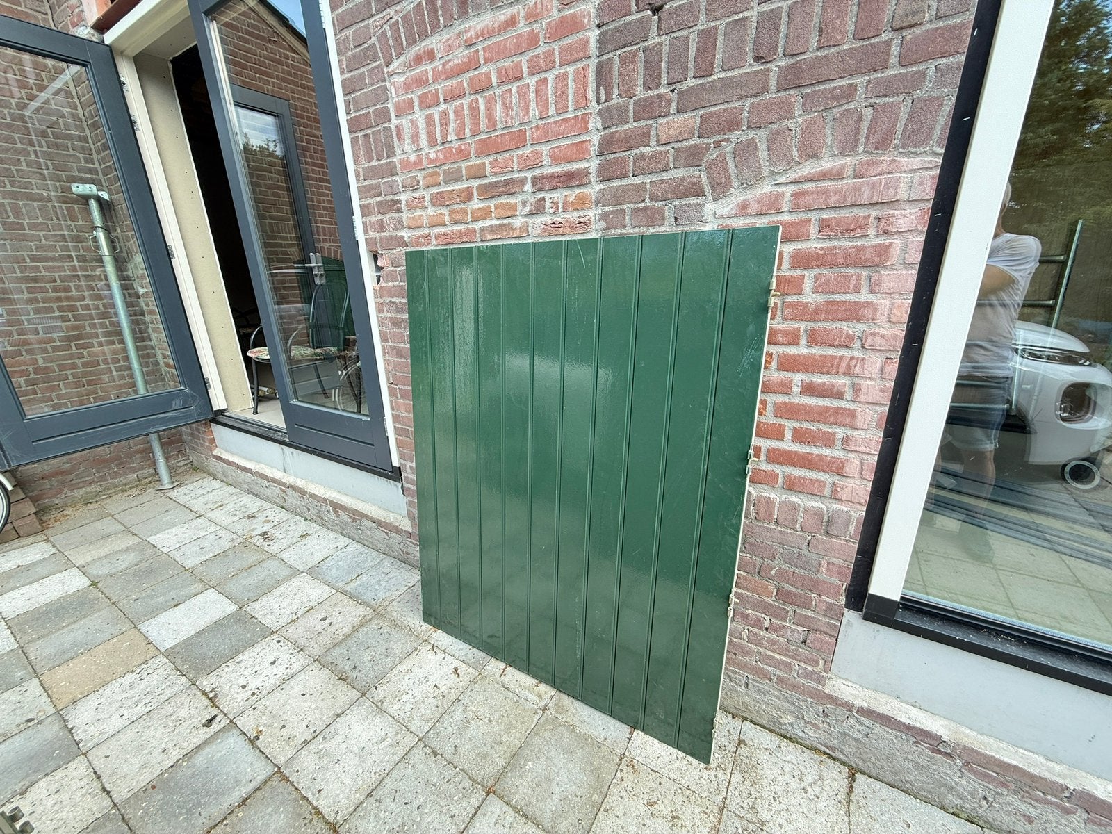 Hardhouten luiken, Doe-het-zelf en Verbouw, Glas en Ramen, Ophalen, 80 tot 120 cm, Zo goed als nieuw, Overige typen