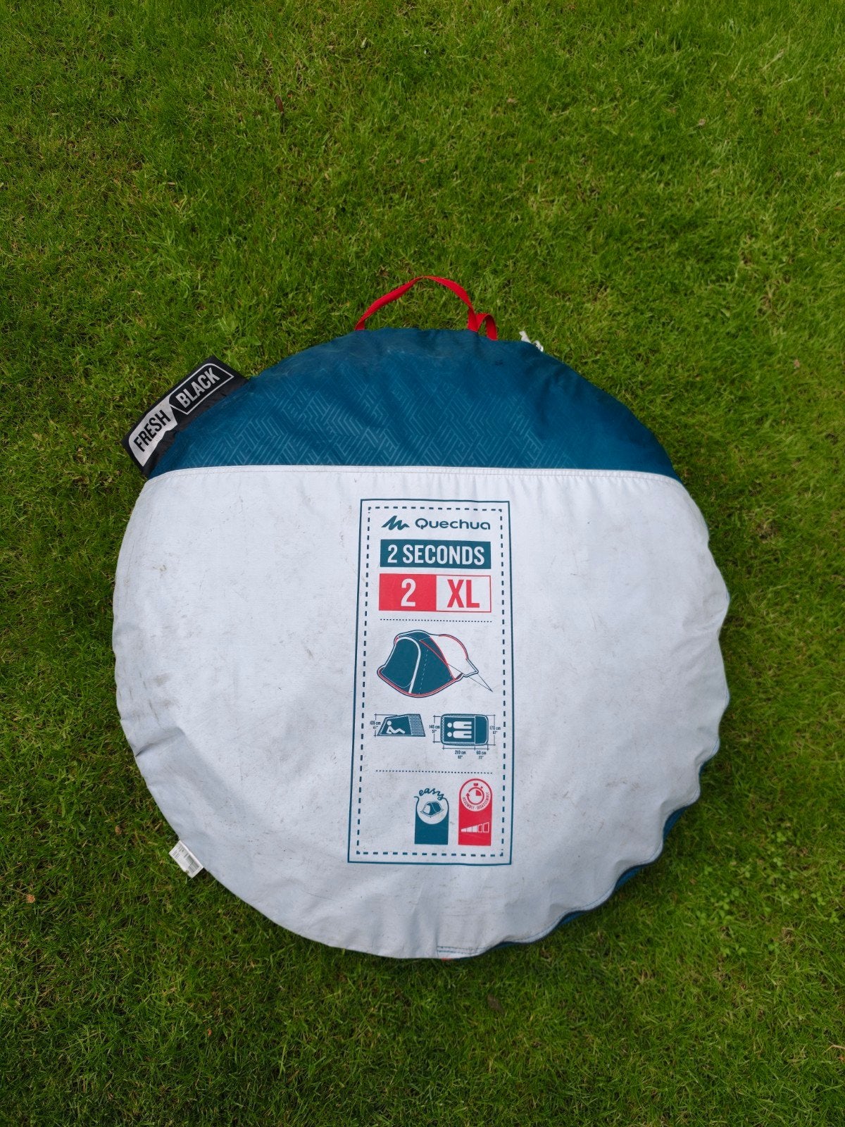 Quechua 2 Seconds XL Fresh & Black Tent, Caravans en Kamperen, Tenten, Ophalen of Verzenden, Gebruikt, Tot en met 2