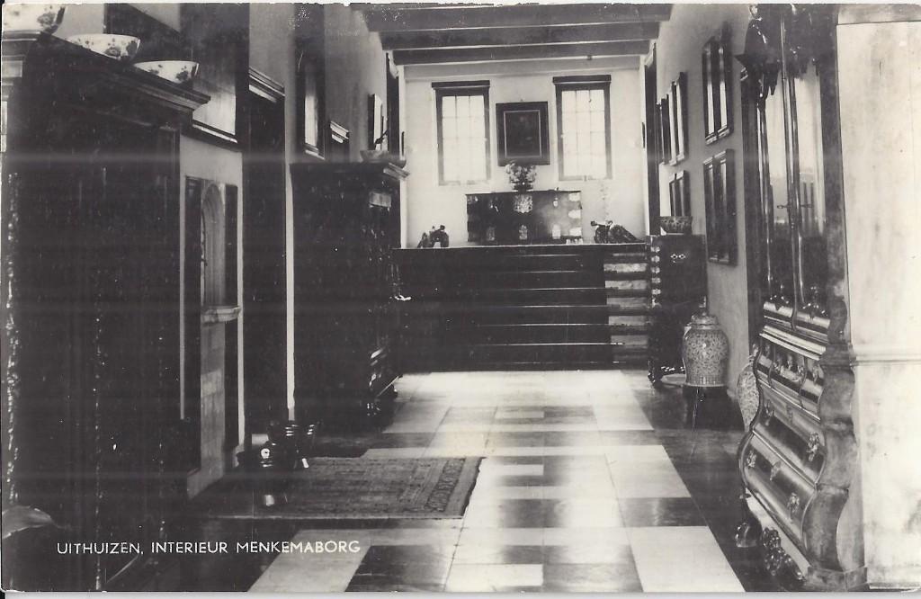 Kr3981 oude ansichtkaart menkemaborg uithuizen interieur, Verzamelen, Ophalen of Verzenden, 1980 tot heden, Gelopen, Noord-Brabant