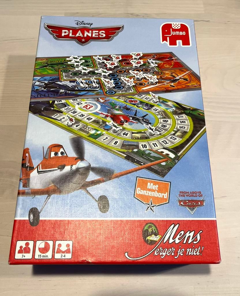 Mens-Erger-Je-Niet én Ganzenbord in één (Planes), Drie of vier spelers, Ophalen of Verzenden, Zo goed als nieuw