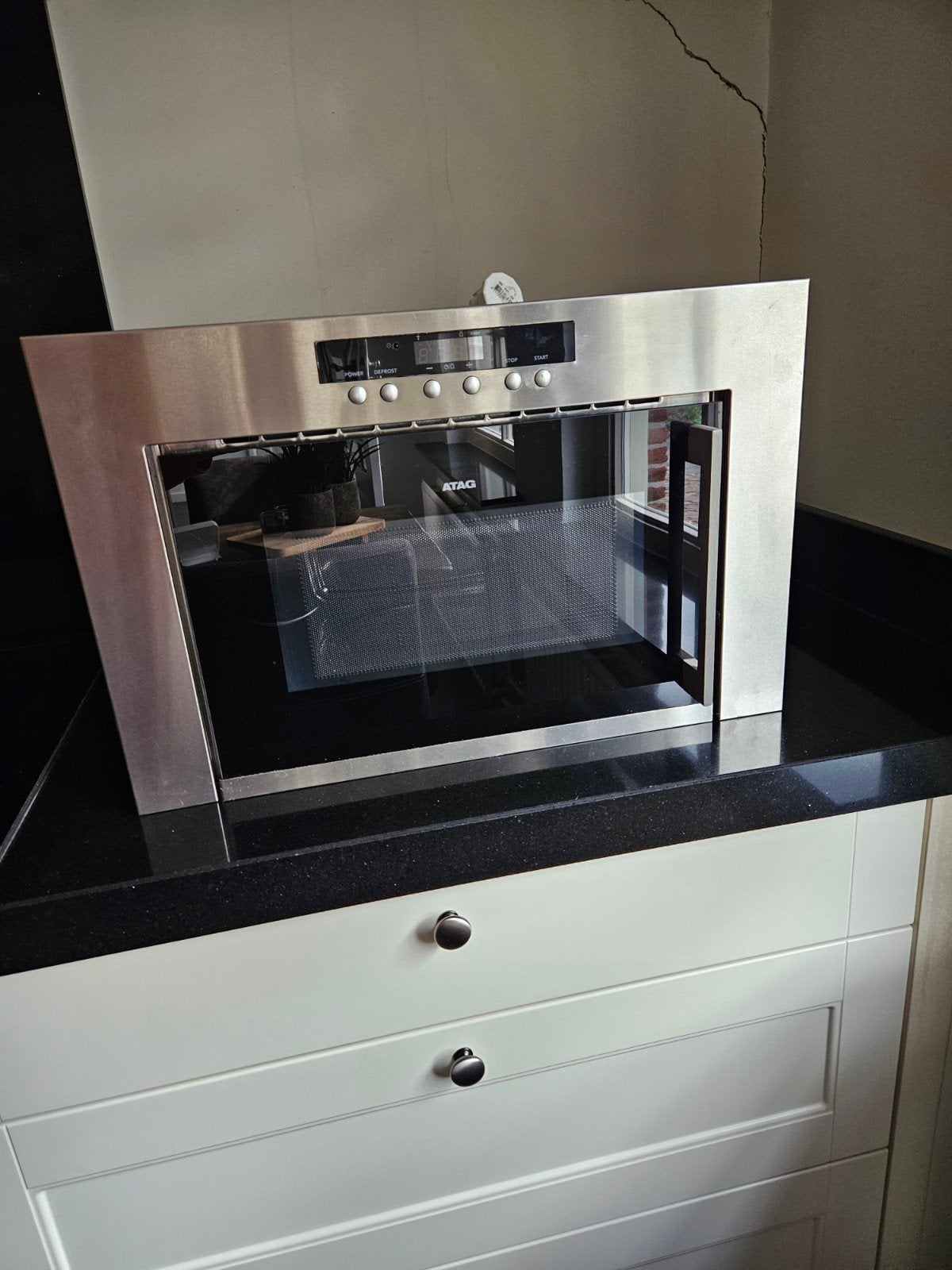 Atag inbouw magnetron, Ophalen, Inbouw