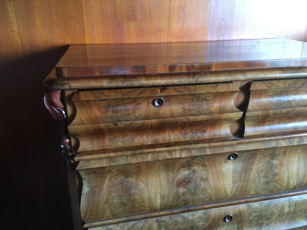 Mahonie houten ladekast met 6 laden. Circa jaren '30., Antiek en Kunst, Ophalen