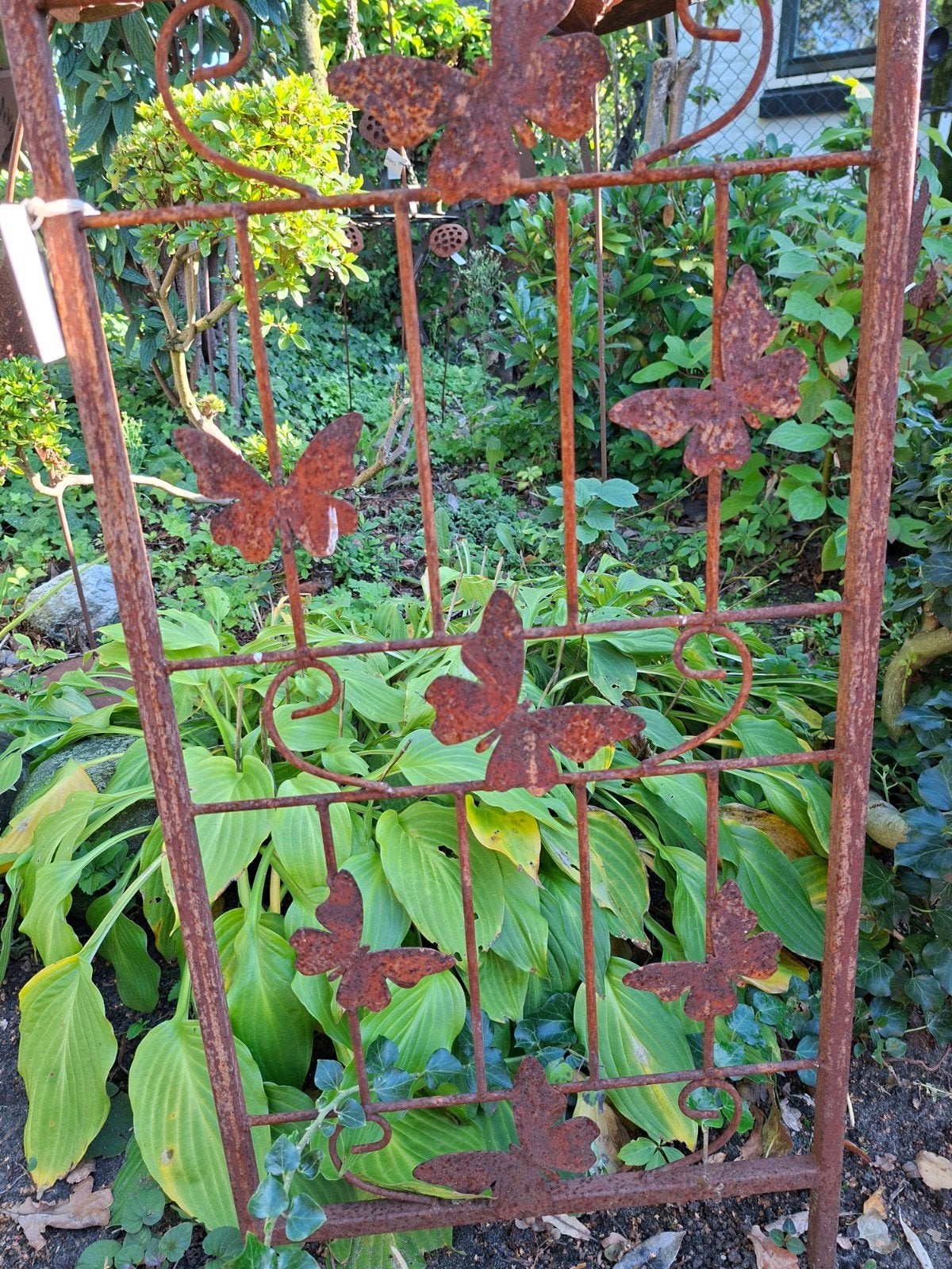 metalen Tuinrek met Vlinders - Decoratief, Tuin en Terras, Ophalen of Verzenden, Nieuw, Metaal, Overige typen