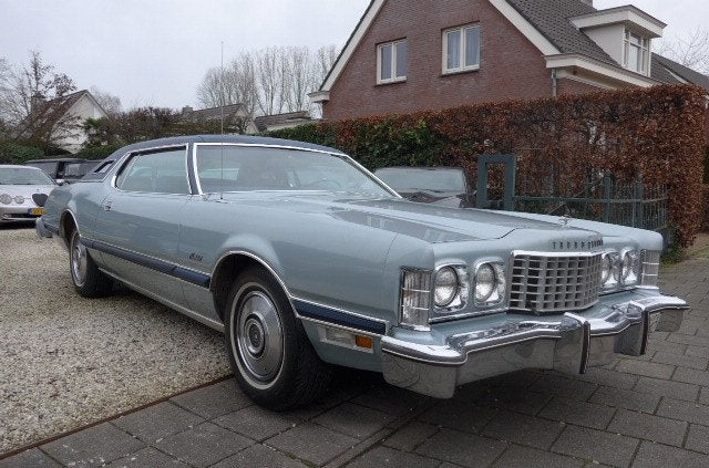 Ford Thunderbird 7.5 Liter (bj 1973, automaat), Auto's, Automaat, 7500 cc, Blauw, Origineel Nederlands