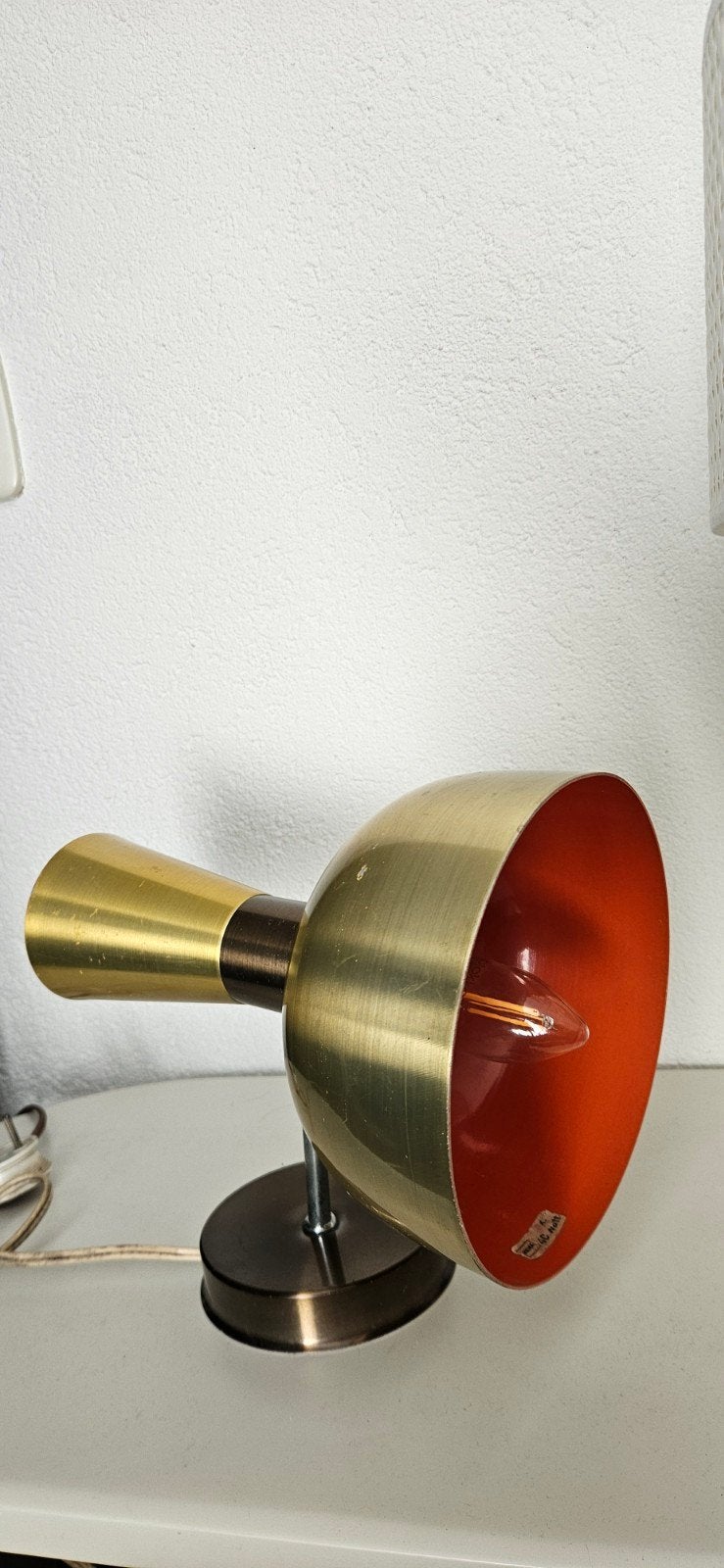 Vintage Diabolo Wandlamp Hema - Jaren '60 Design, Huis en Inrichting, Lampen | Wandlampen, Ophalen of Verzenden, Gebruikt, Metaal