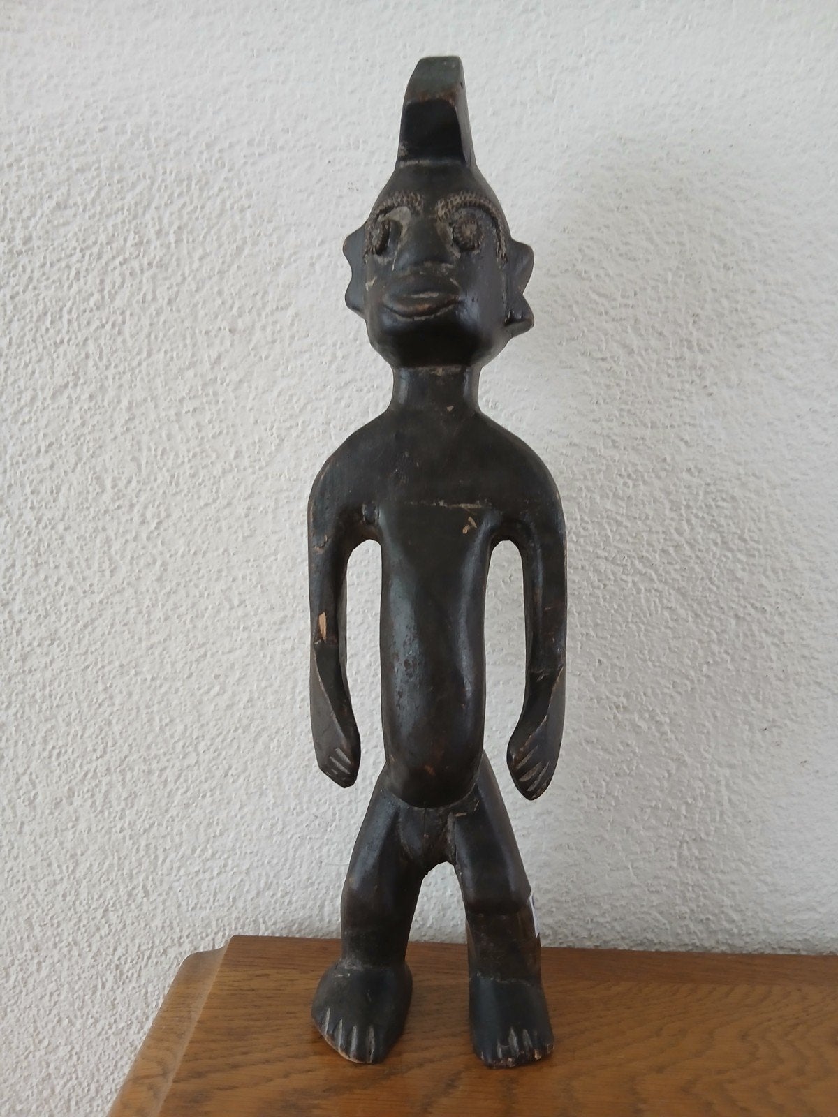 Afrikaans houten beeld metalen ogen Mumuye Nigeria  ?, Antiek en Kunst, Ophalen of Verzenden