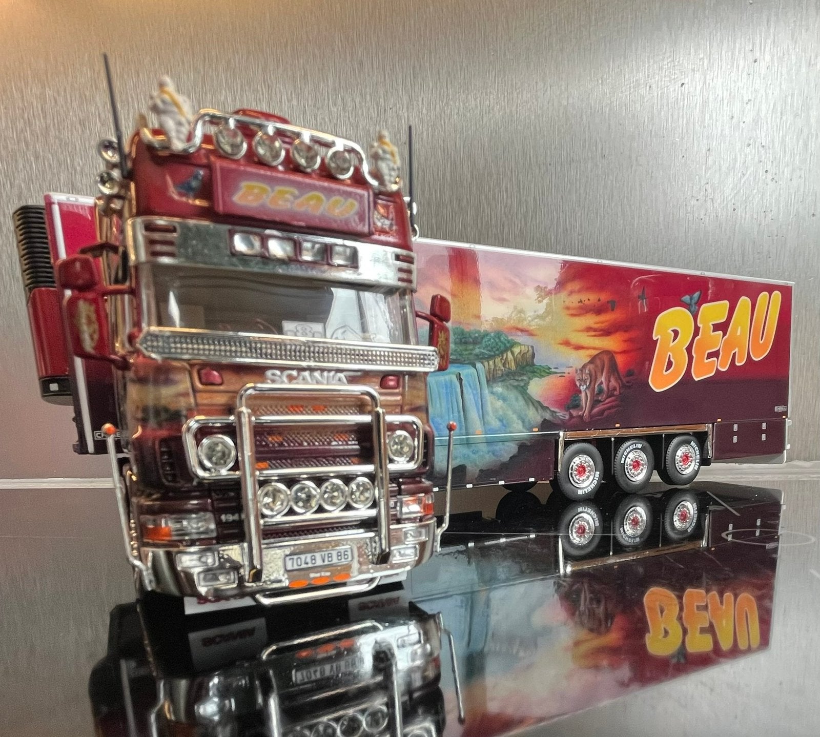 Tekno Scania 4-serie Topline Beau met koeler, Hobby en Vrije tijd, Modelauto's | 1:50, Ophalen of Verzenden, Nieuw, Bus of Vrachtwagen