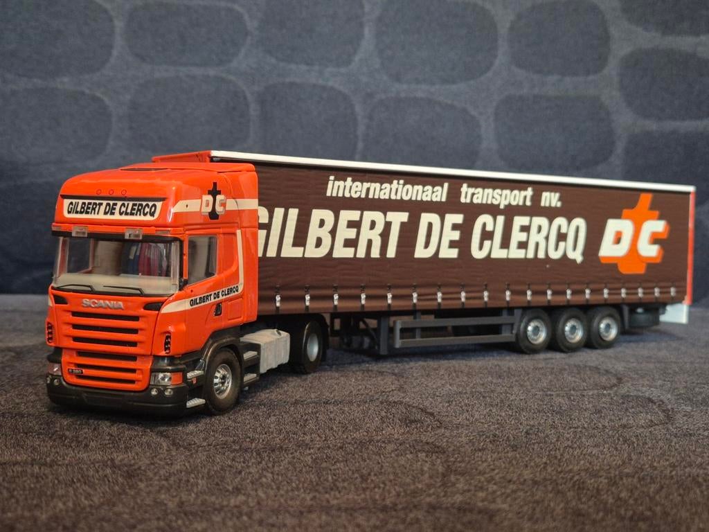 Tekno | Scania R380 | Gilbert de Clercq, Hobby en Vrije tijd, Modelauto's | 1:50, Ophalen of Verzenden, Zo goed als nieuw, Bus of Vrachtwagen