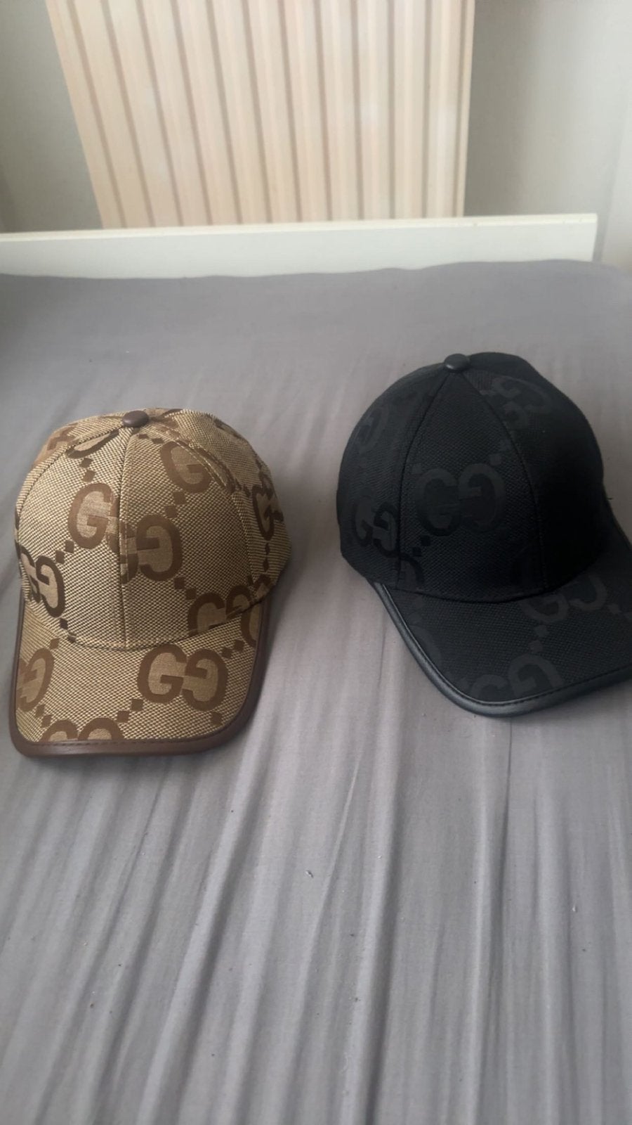 Zwarte / Beige Gucci Petjes, Kleding | Heren, Hoeden en Petten, Ophalen, Zo goed als nieuw