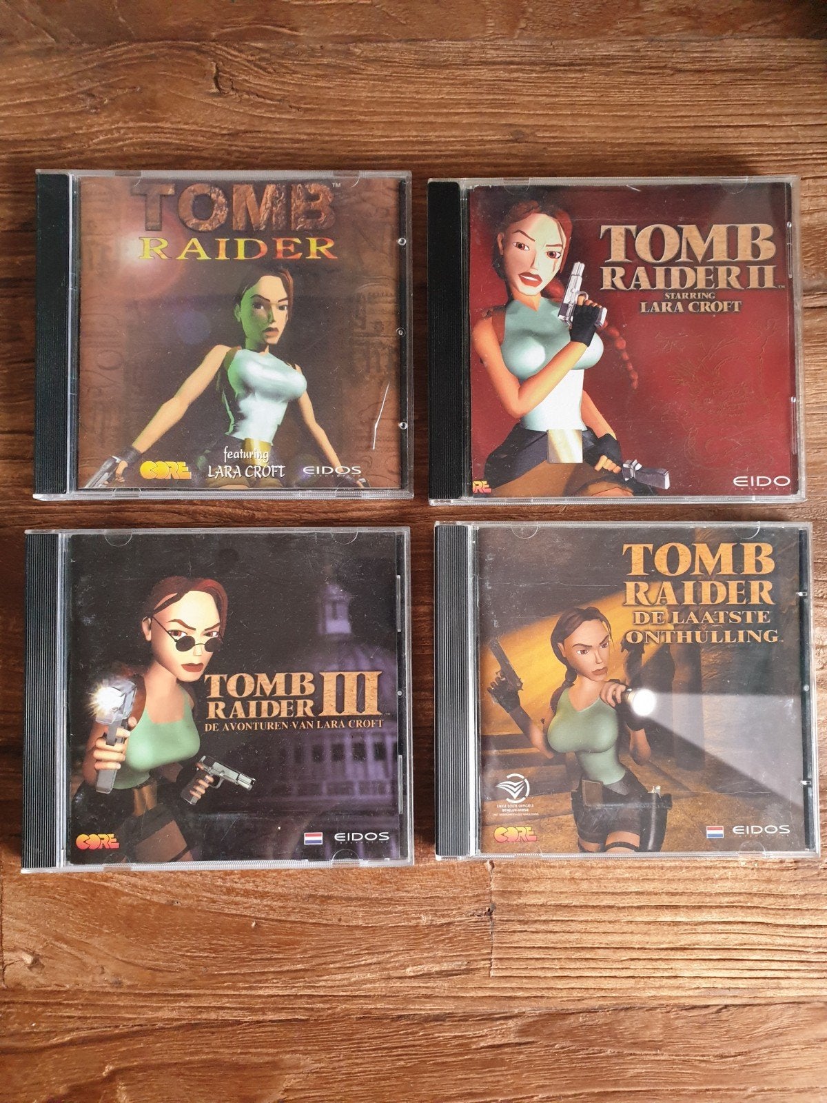 Tomb Raider: collectie van 4 - PC games in jewel cases, Spelcomputers en Games, Games | Pc, Avontuur en Actie, Gebruikt, 1 speler