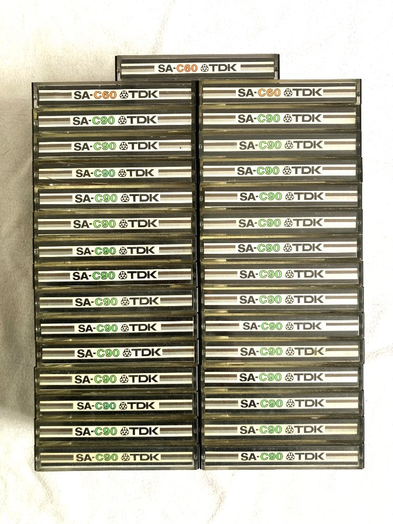 Set van 31x TDK SA cassettebandjes, gebruikt, Gebruikt, Overige genres, Ophalen of Verzenden, Onbespeeld