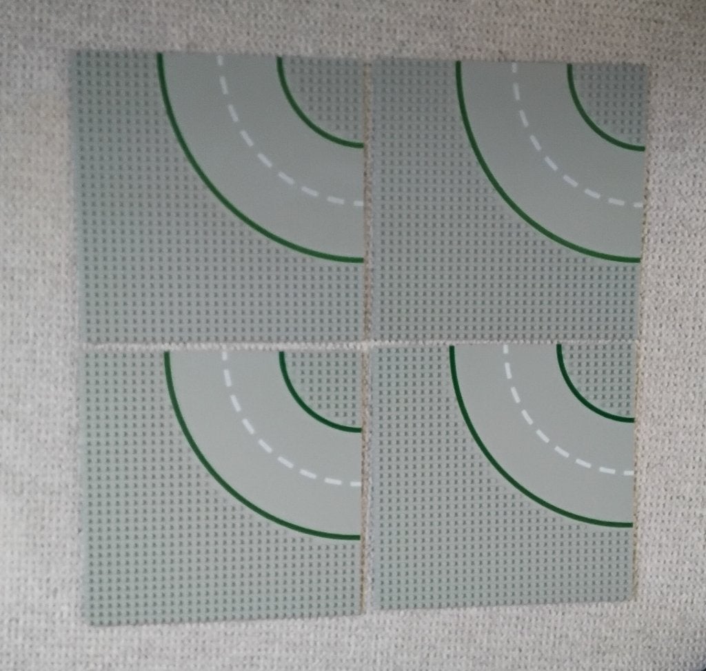 Lego City Grondplaten - Bochten, Kruispunten,rechte stukken, Gebruikt, Overige thema's, Lego, Ophalen of Verzenden