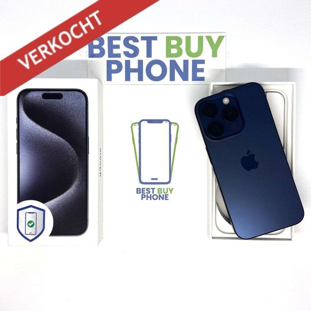 iPhone 15 pro 256GB blauw /krasvrij /87% batt /garantie, 256 GB, Apple, Blauw, 87 %