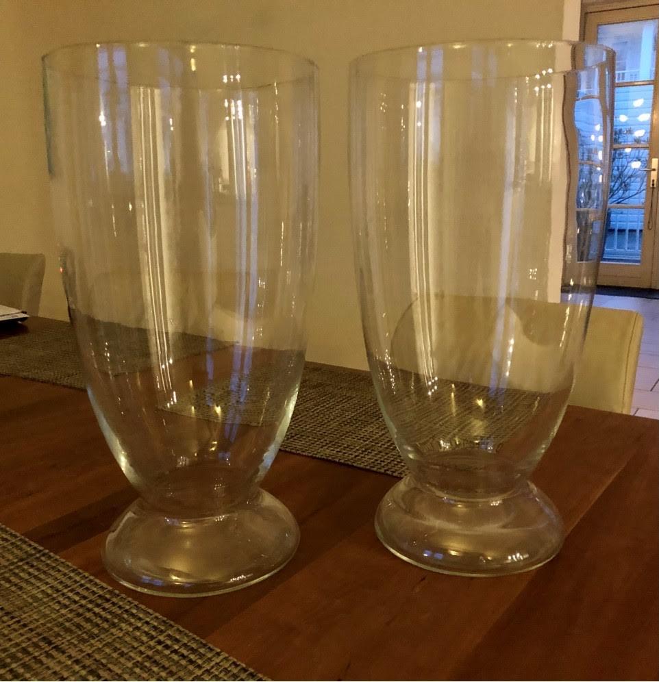 Grote glazen vazen - Set van 2, Antiek en Kunst, Ophalen