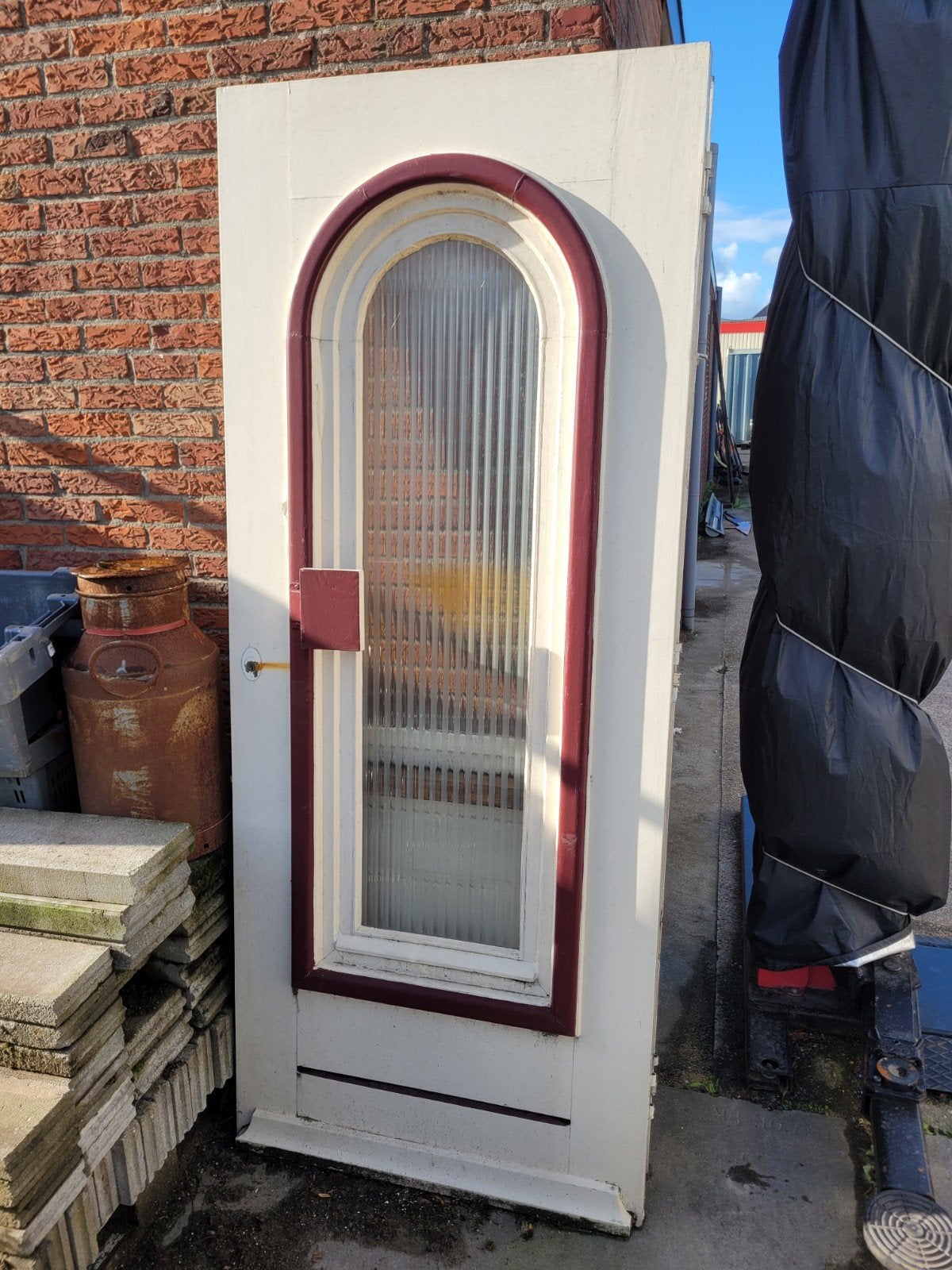 Houten voordeur, Doe-het-zelf en Verbouw, Deuren en Horren, Ophalen, Gebruikt, 80 tot 100 cm, Buitendeur