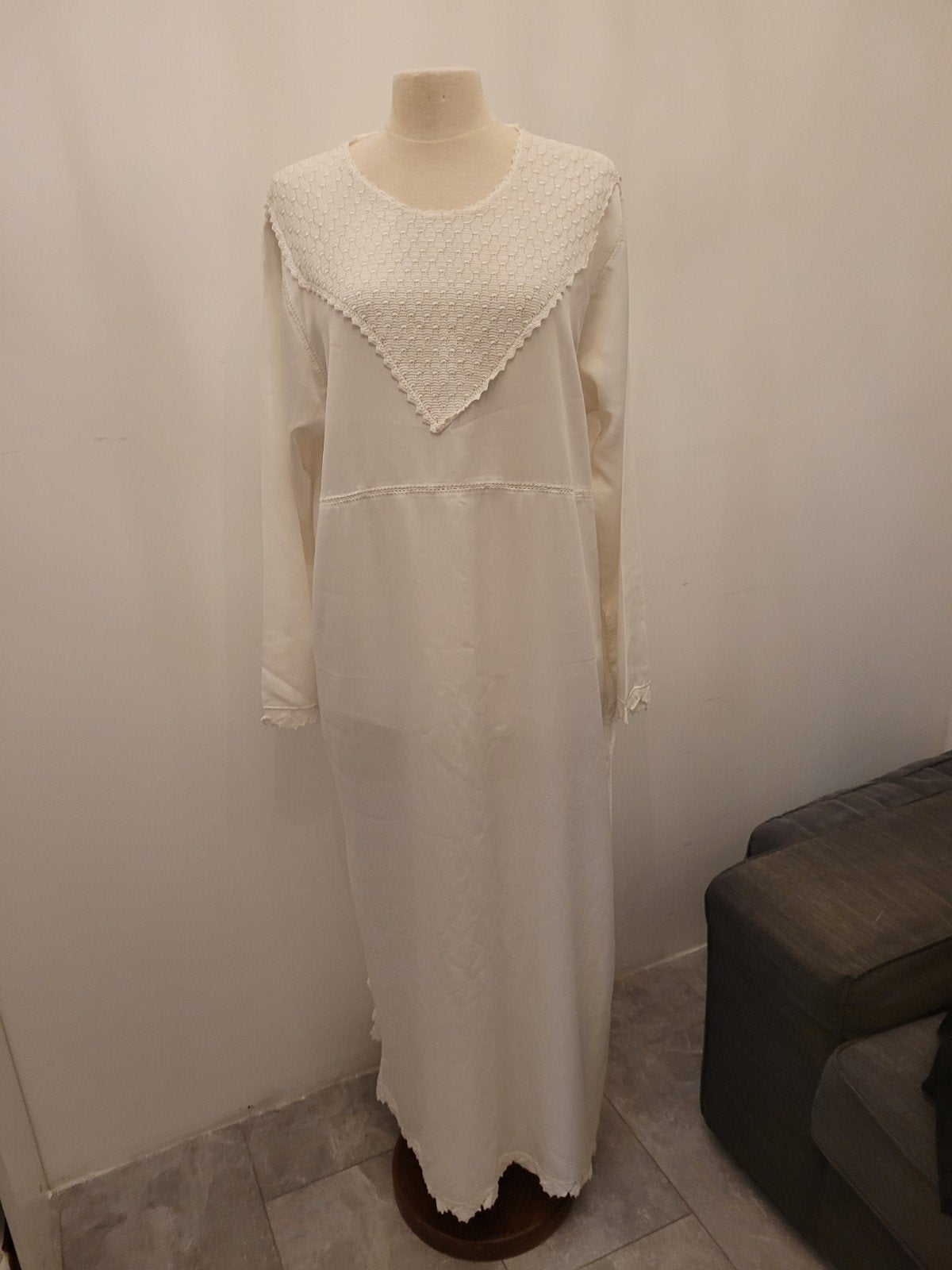 Henna jurk Witte Jurk met   gek  haakte   Details.maat L, Kleding | Dames, Jurken, Maat 38/40 (M), Wit, Ophalen of Verzenden, Onder de knie