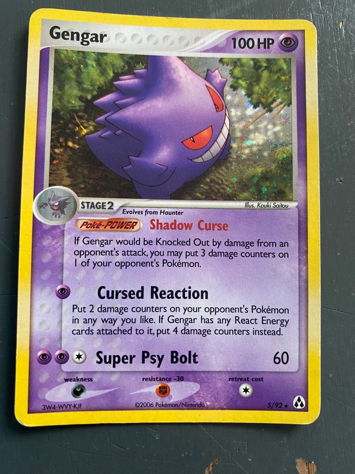 Pokemon kaart Gengar Holofoil, Ophalen of Verzenden, Zo goed als nieuw