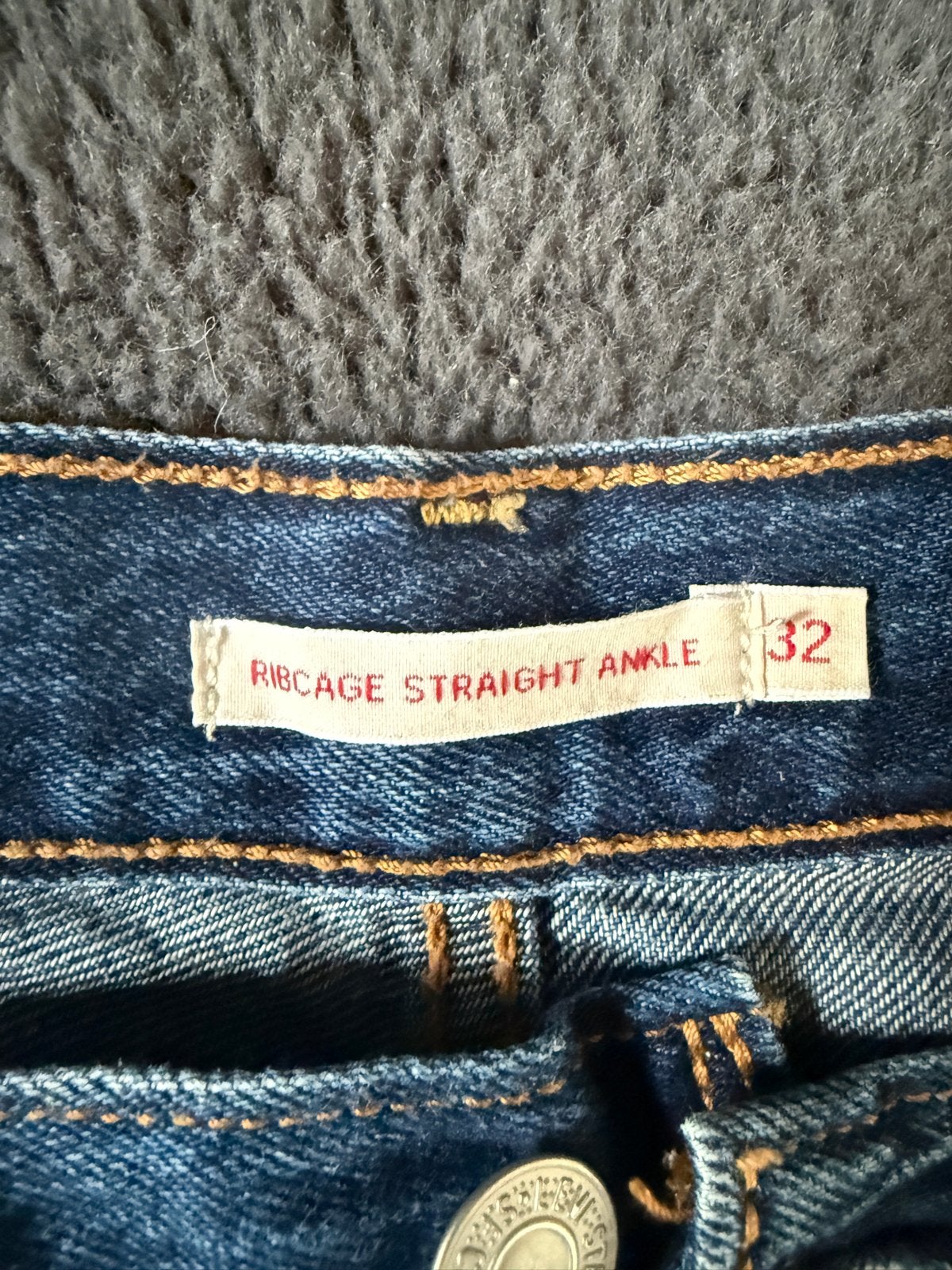 Levi's Ribcage Straight Ankle Jeans W32, Kleding | Dames, Spijkerbroeken en Jeans, Ophalen of Verzenden, Zo goed als nieuw, Blauw