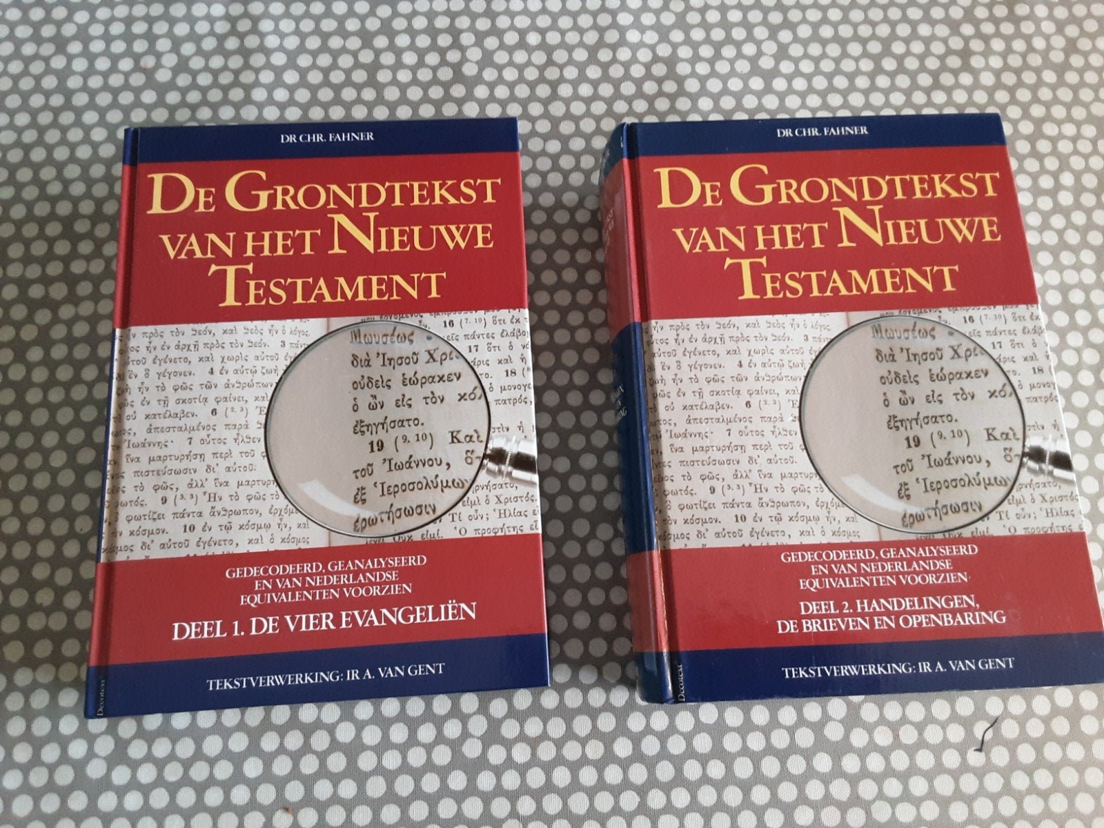 Fahner - De Grondtekst van het Nieuwe Testament  deel 1 en 2, Boeken, Ophalen of Verzenden, Zo goed als nieuw, Chr. Fahner, Christendom | Protestants