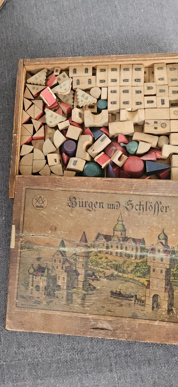 Anker Steinbaukasten & houten kasteel bouwdoos ca. 1920, Ophalen of Verzenden
