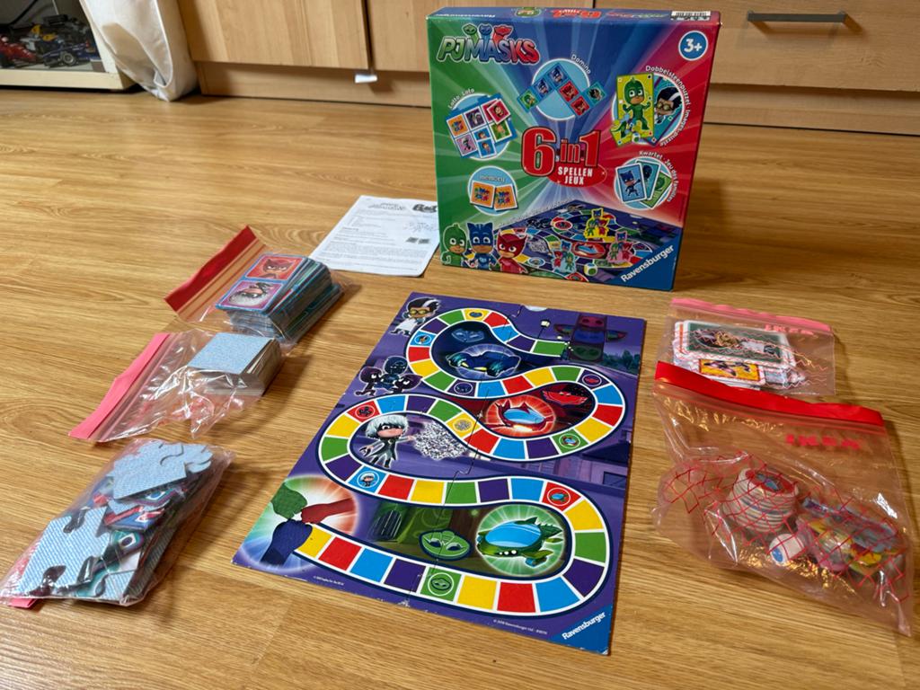 PJ Masks 6-in-1 Spellenpakket Ravensburger, Hobby en Vrije tijd, Een of twee spelers, Ophalen, Gebruikt