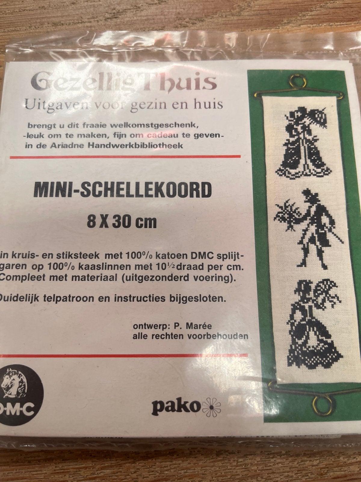 Ariadne mini schellekoord kruis- en stiksteek pakket, Ophalen of Verzenden, Nieuw, Handborduren, Borduurpakket