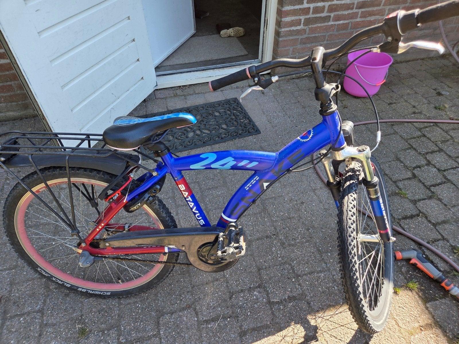 Batavus kinderfiets 24 inch, Fietsen en Brommers, Fietsen | Heren | Herenfietsen, Ophalen, Gebruikt, Velgrem, Versnellingen