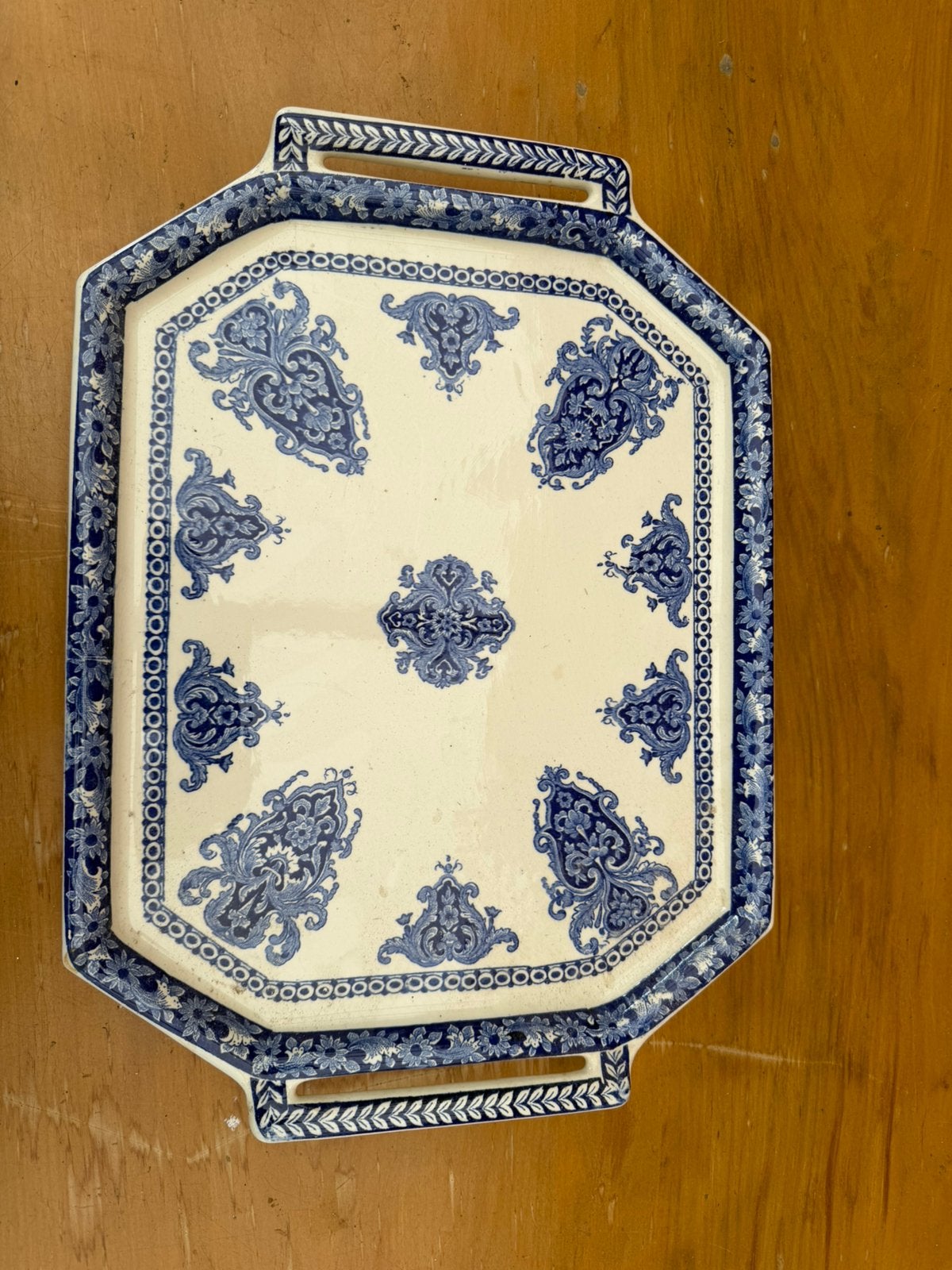 Oude dienblad schaal Gien, Ophalen of Verzenden