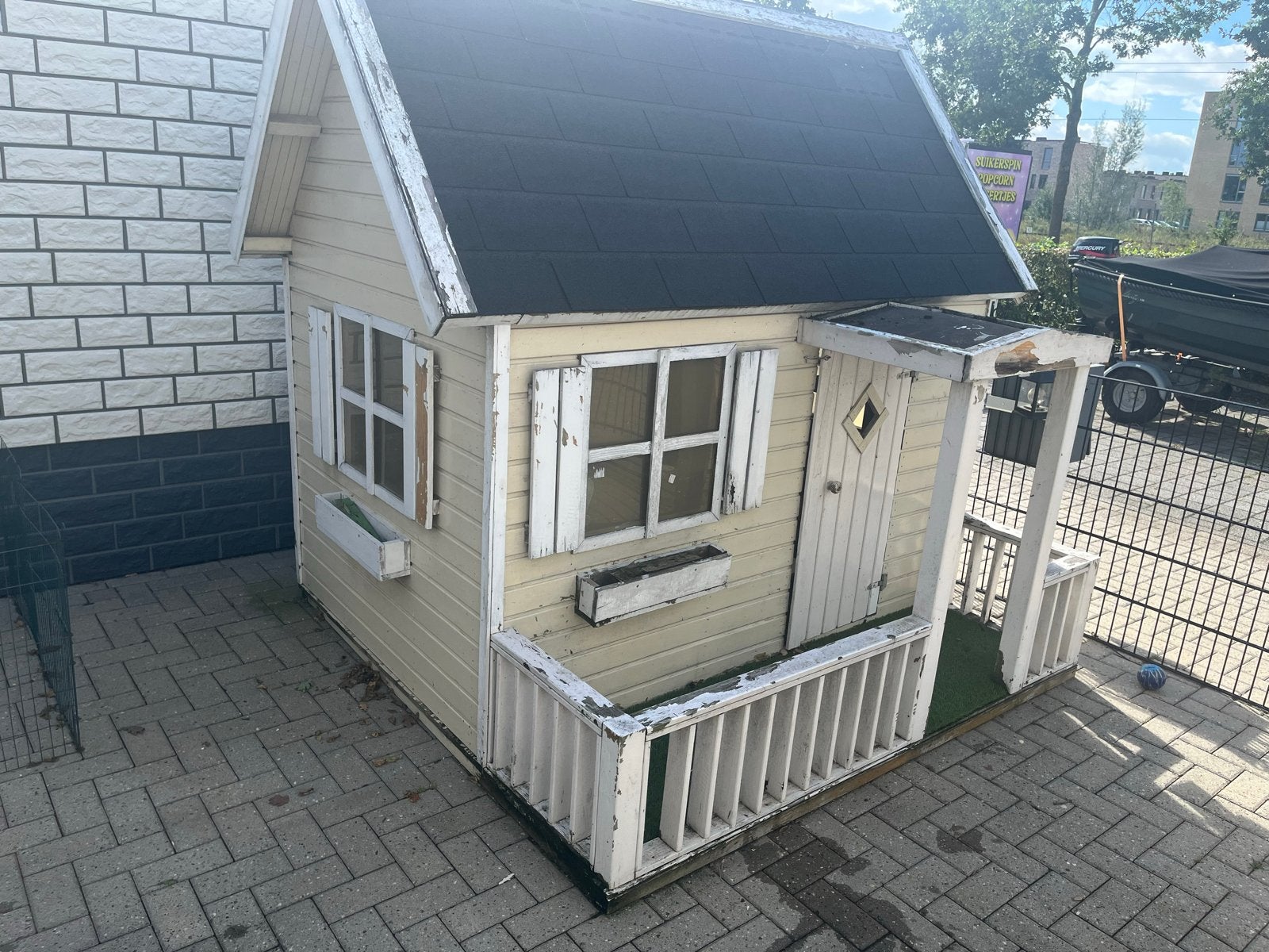 Houten speelhuisje voor kinderen - opknapper, Ophalen, Gebruikt, Hout